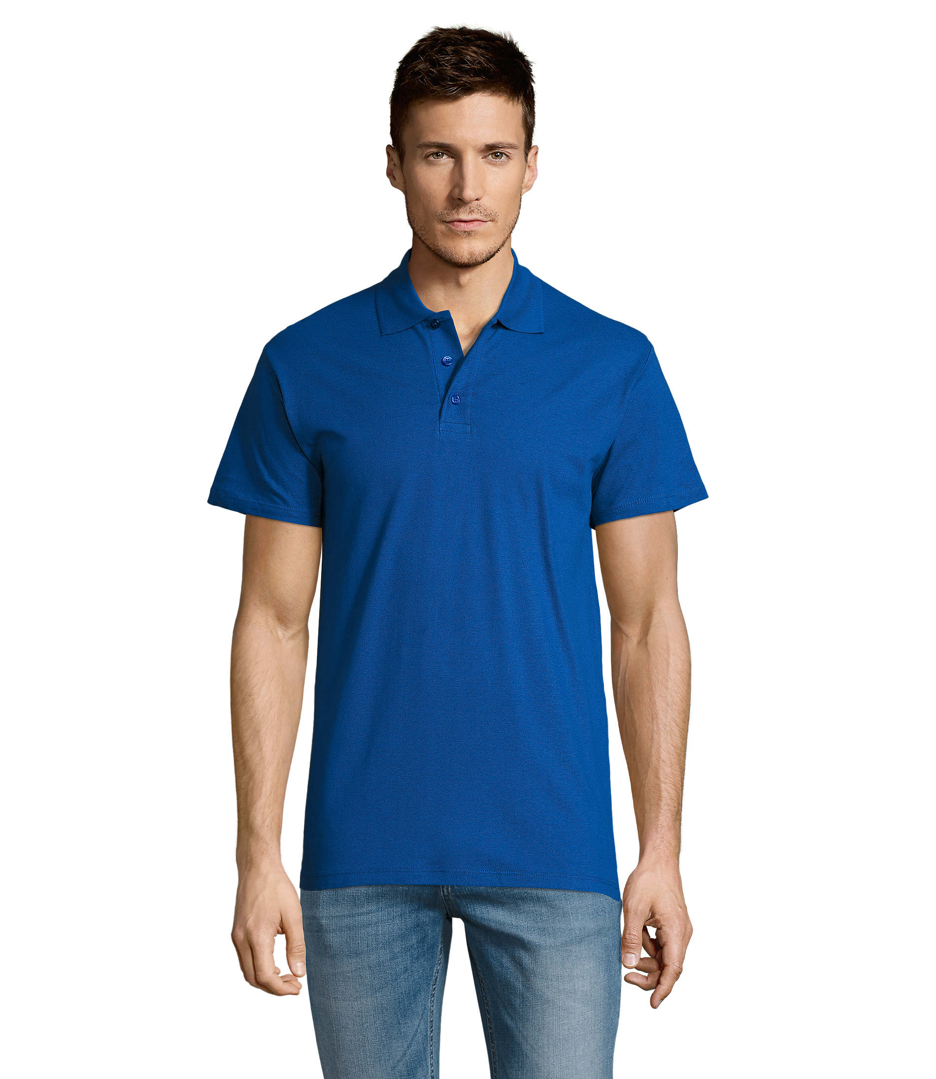 Polo homem de cor azul real/royal,
