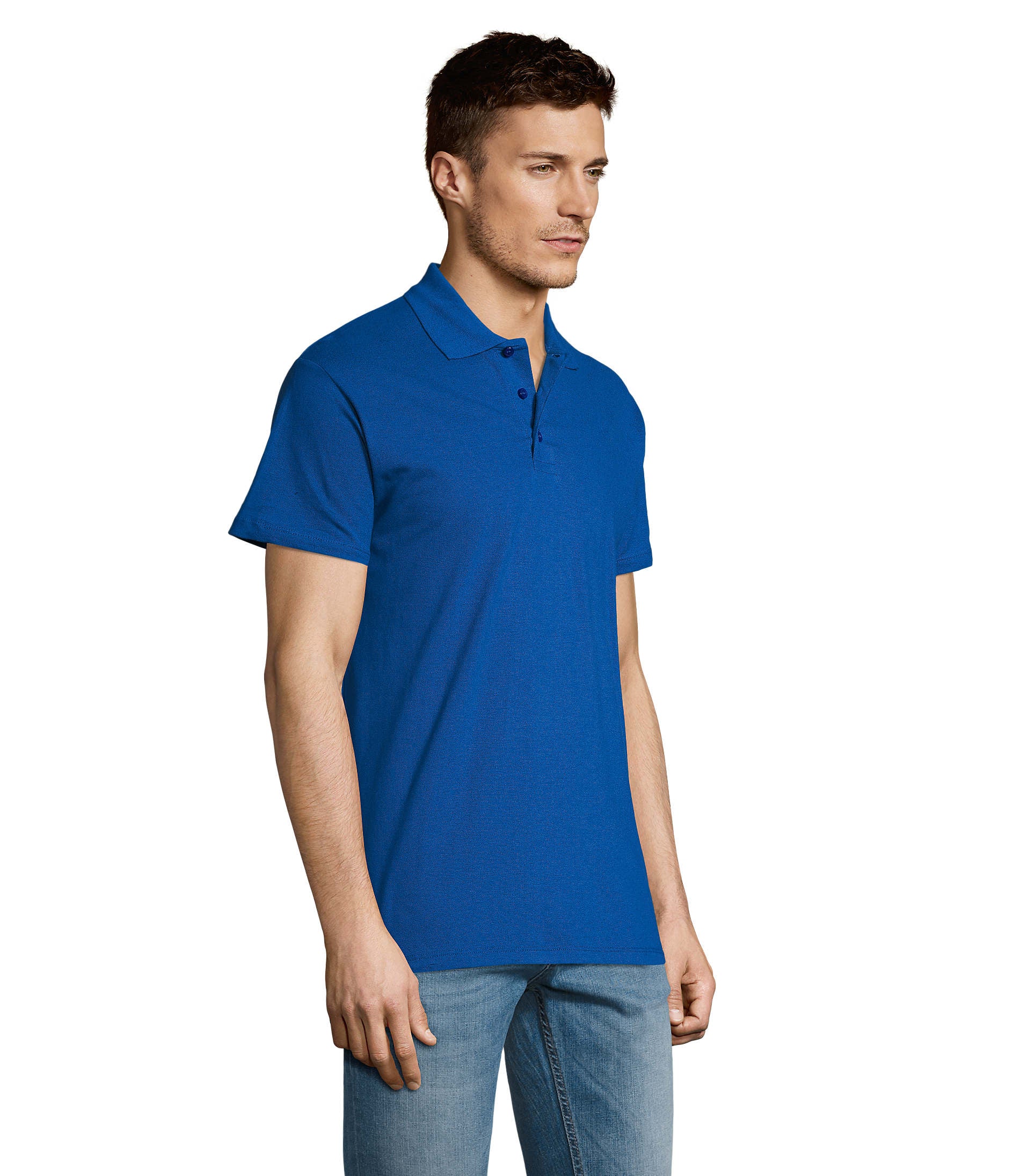 Polo homem de cor azul real/royal,