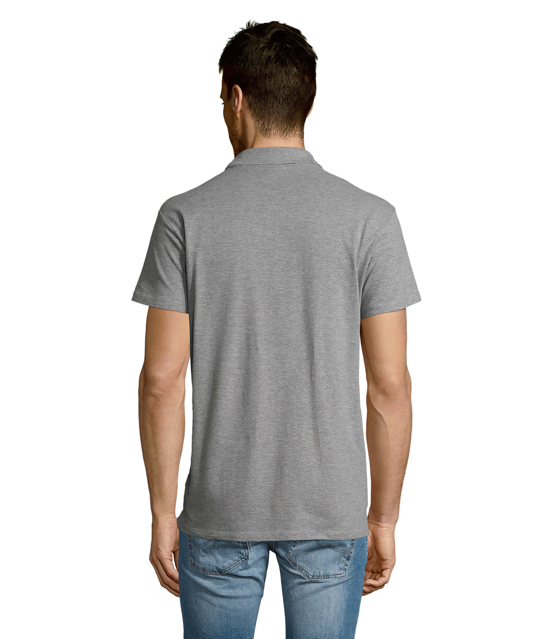 Polo homem de cor cinzento matizado