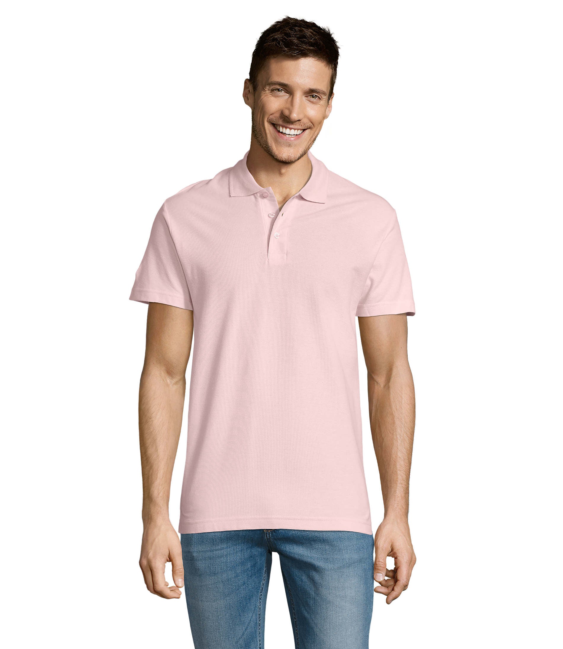 Polo homem de cor cor-de-rosa