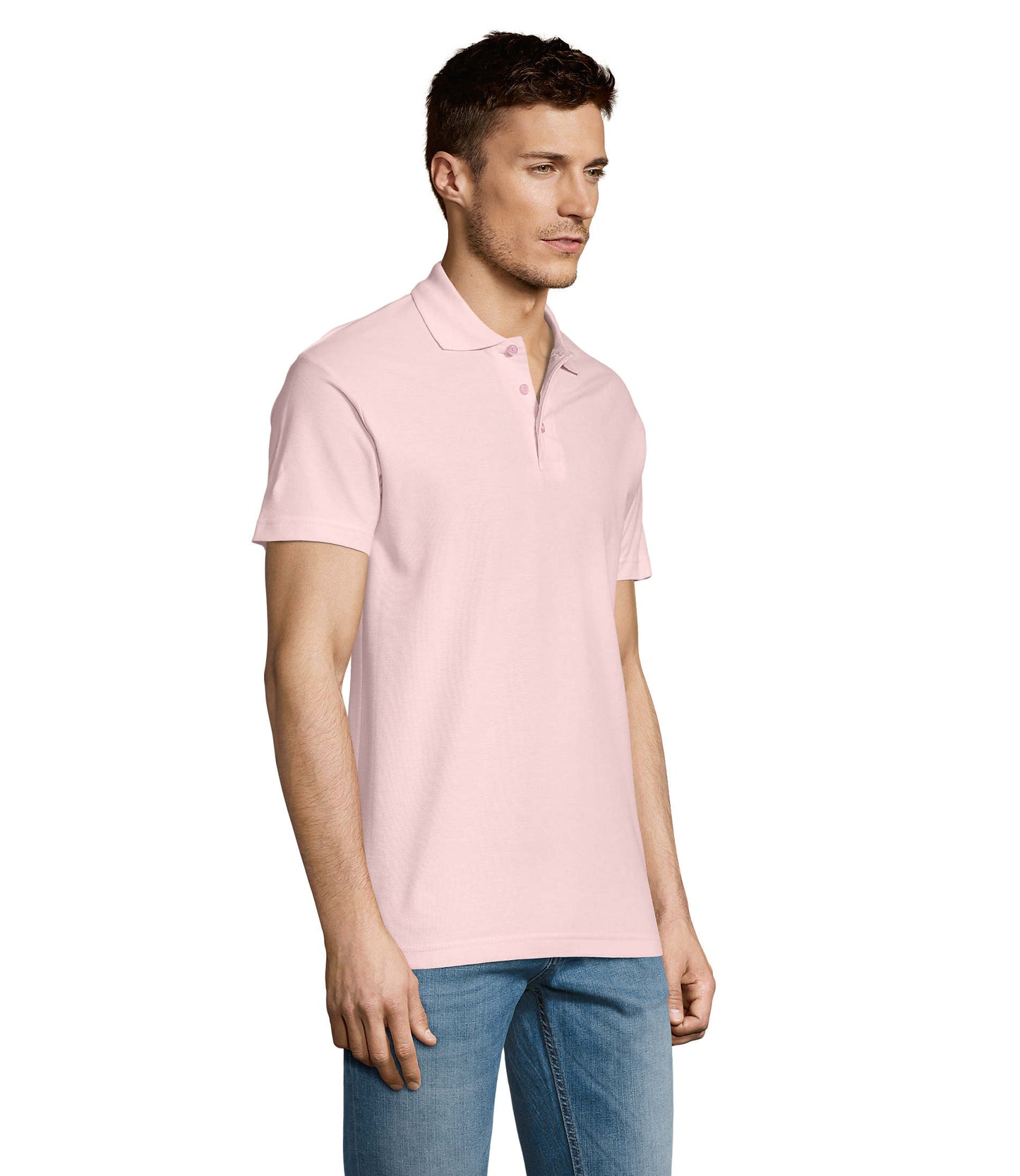 Polo homem de cor cor-de-rosa