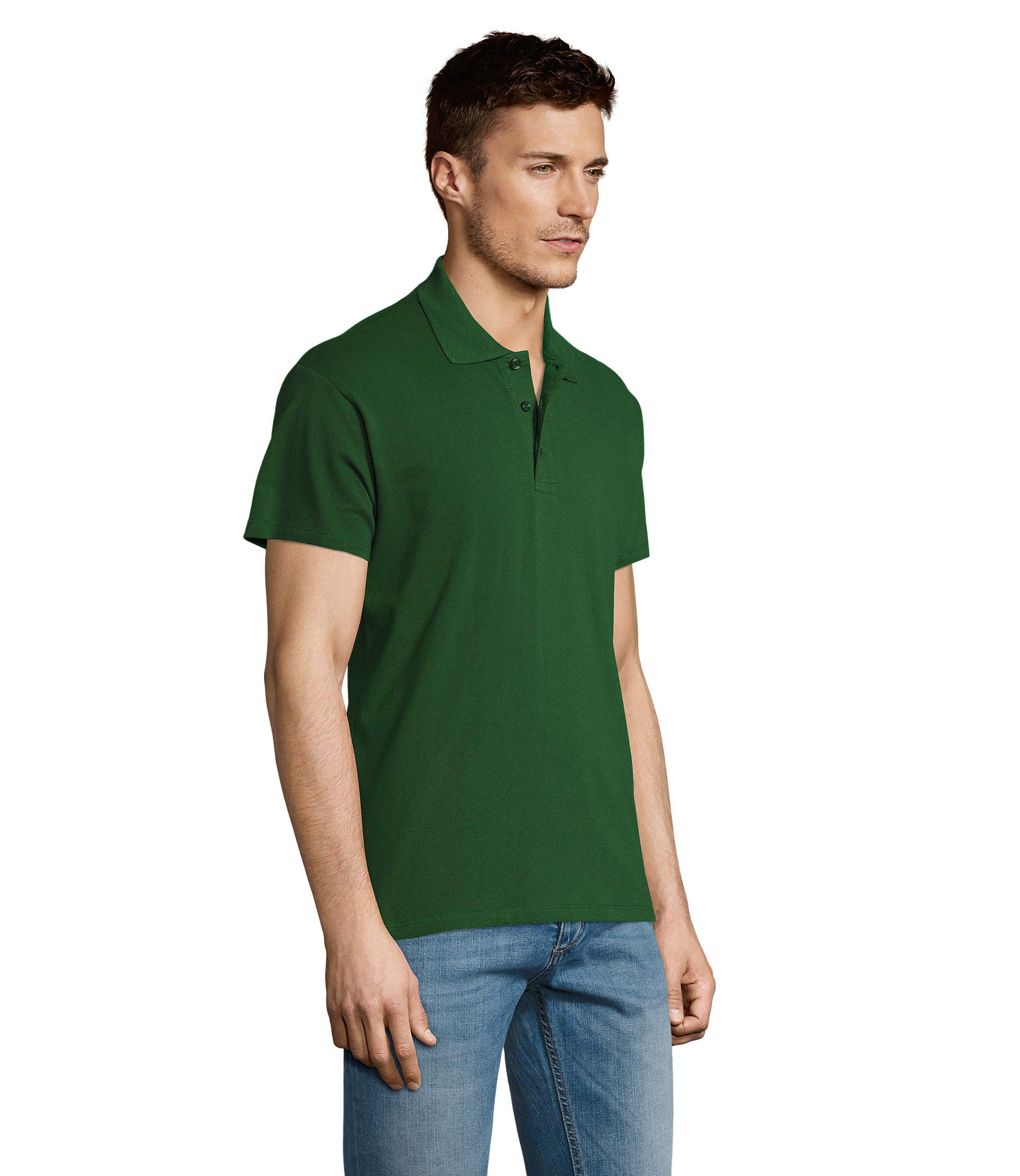 Polo homem de cor verde golfe