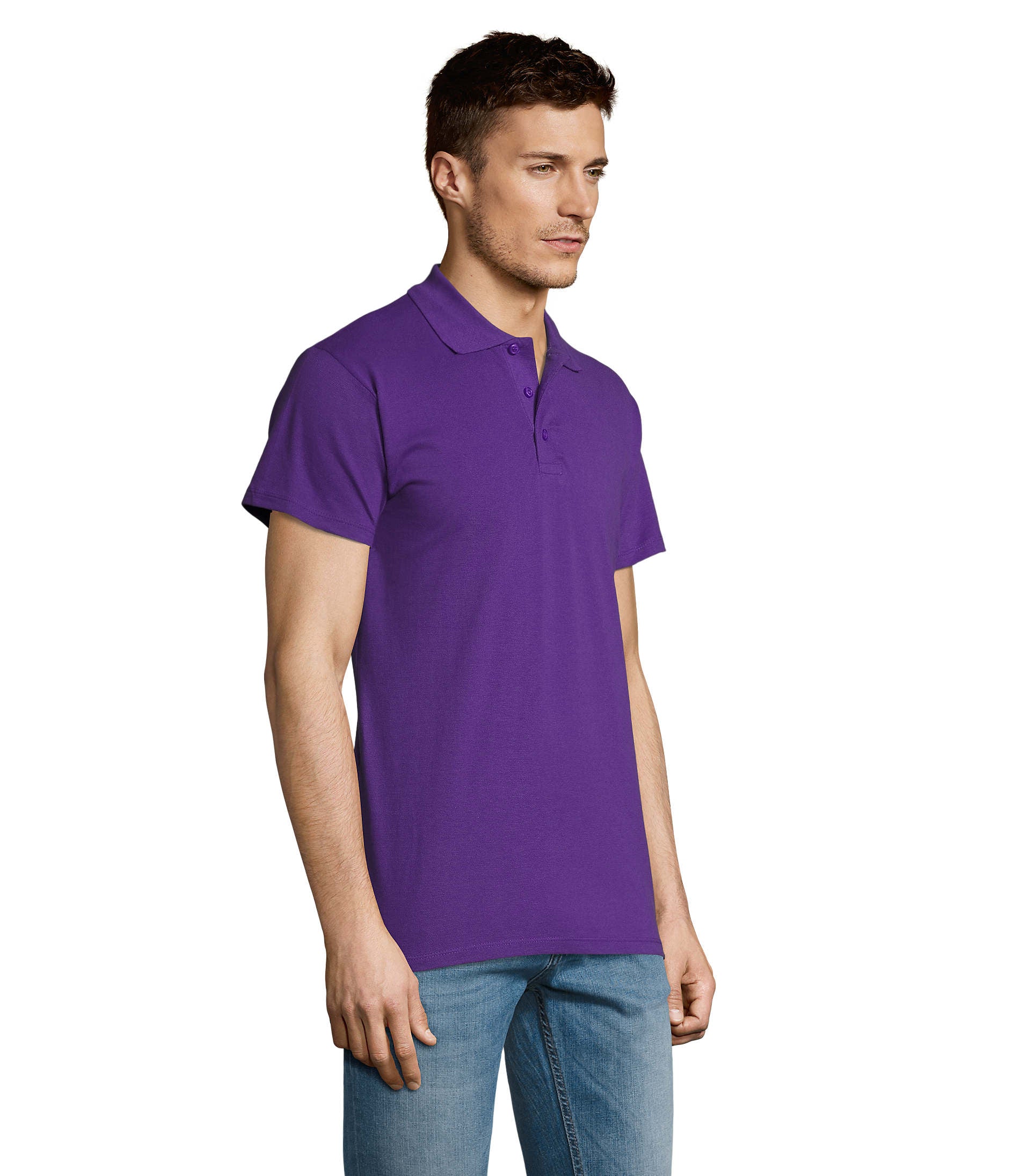 Polo homem de cor roxo escuro