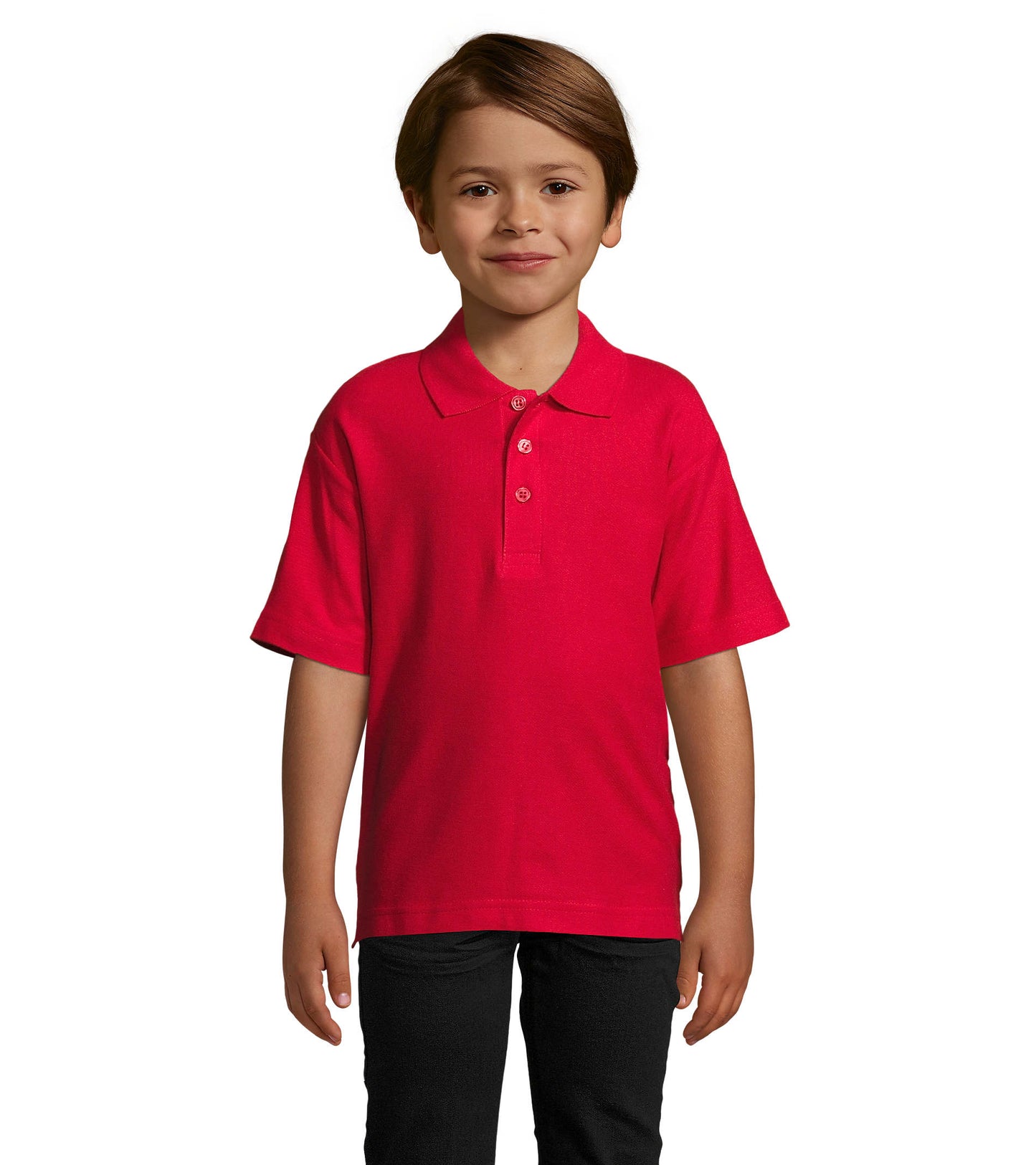 Polo criança de cor vermelho