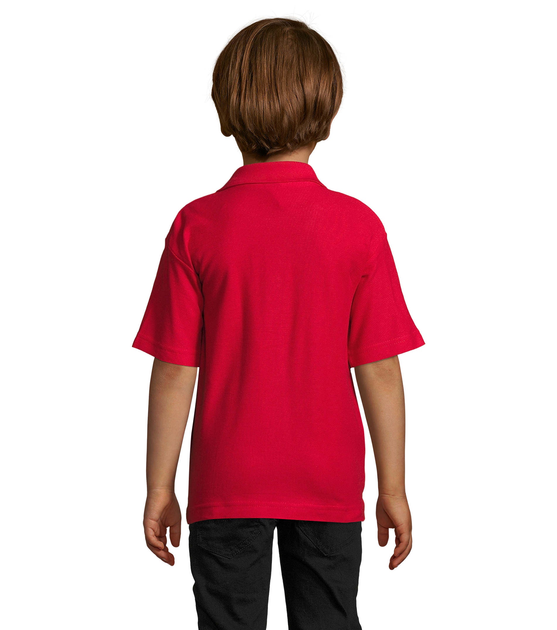 Polo criança de cor vermelho