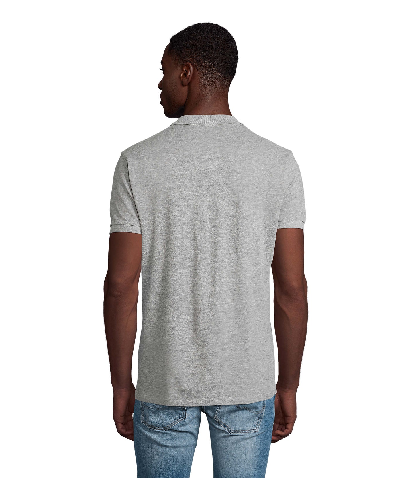 Polo homem de cor cinzento matizado