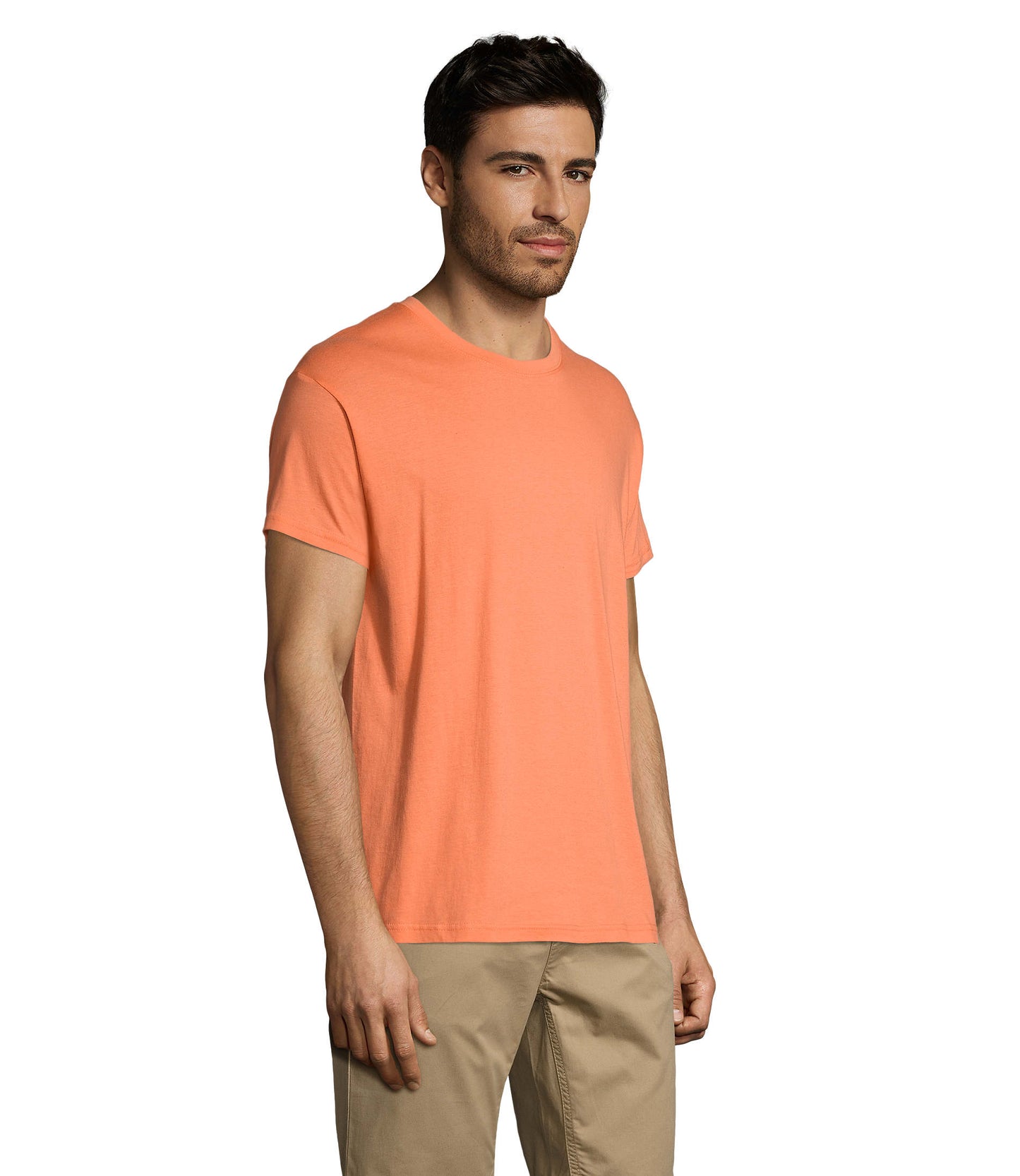 T-shirt unissexo de cor alperce