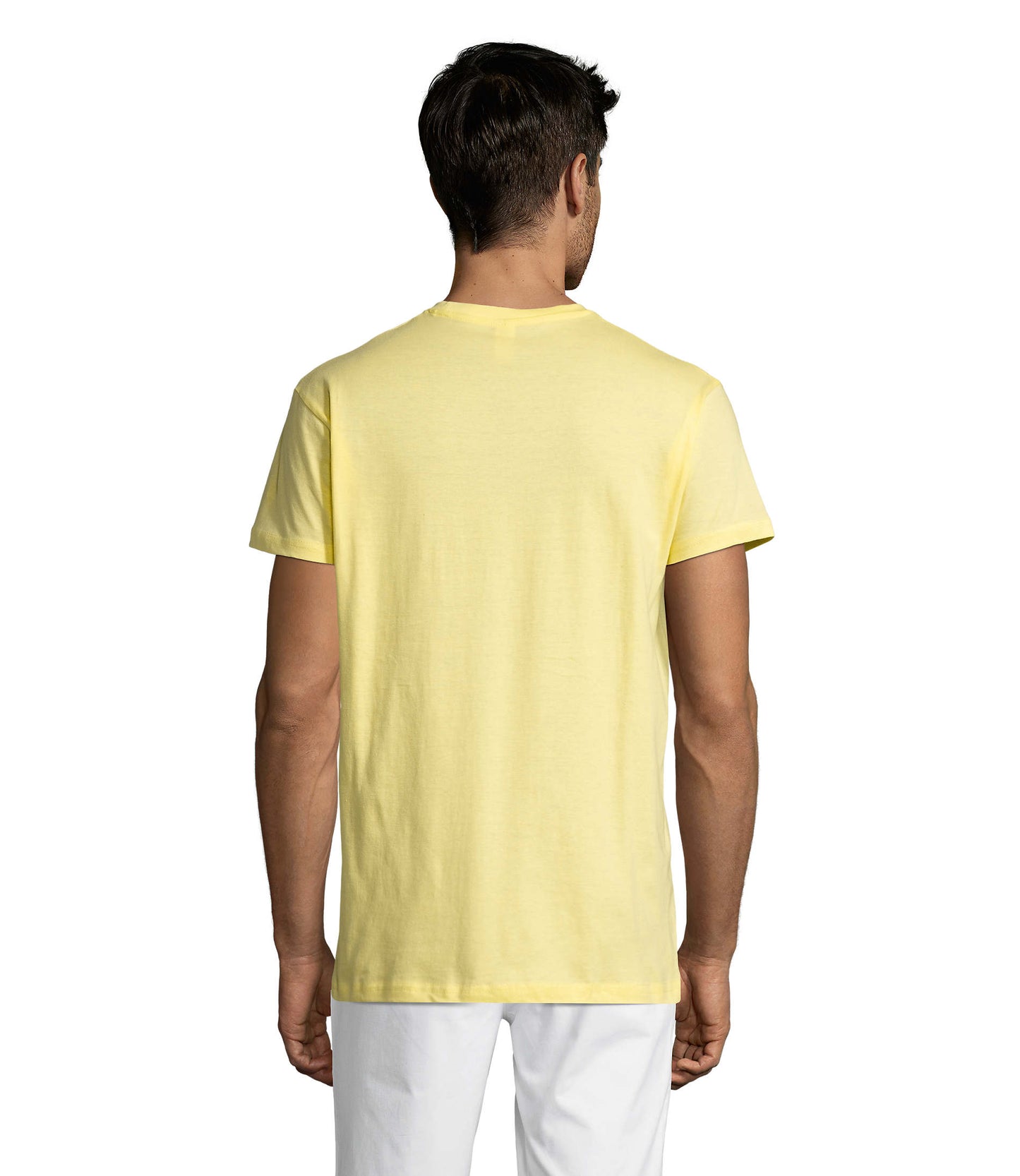 T-shirt unissexo de cor amarelo claro