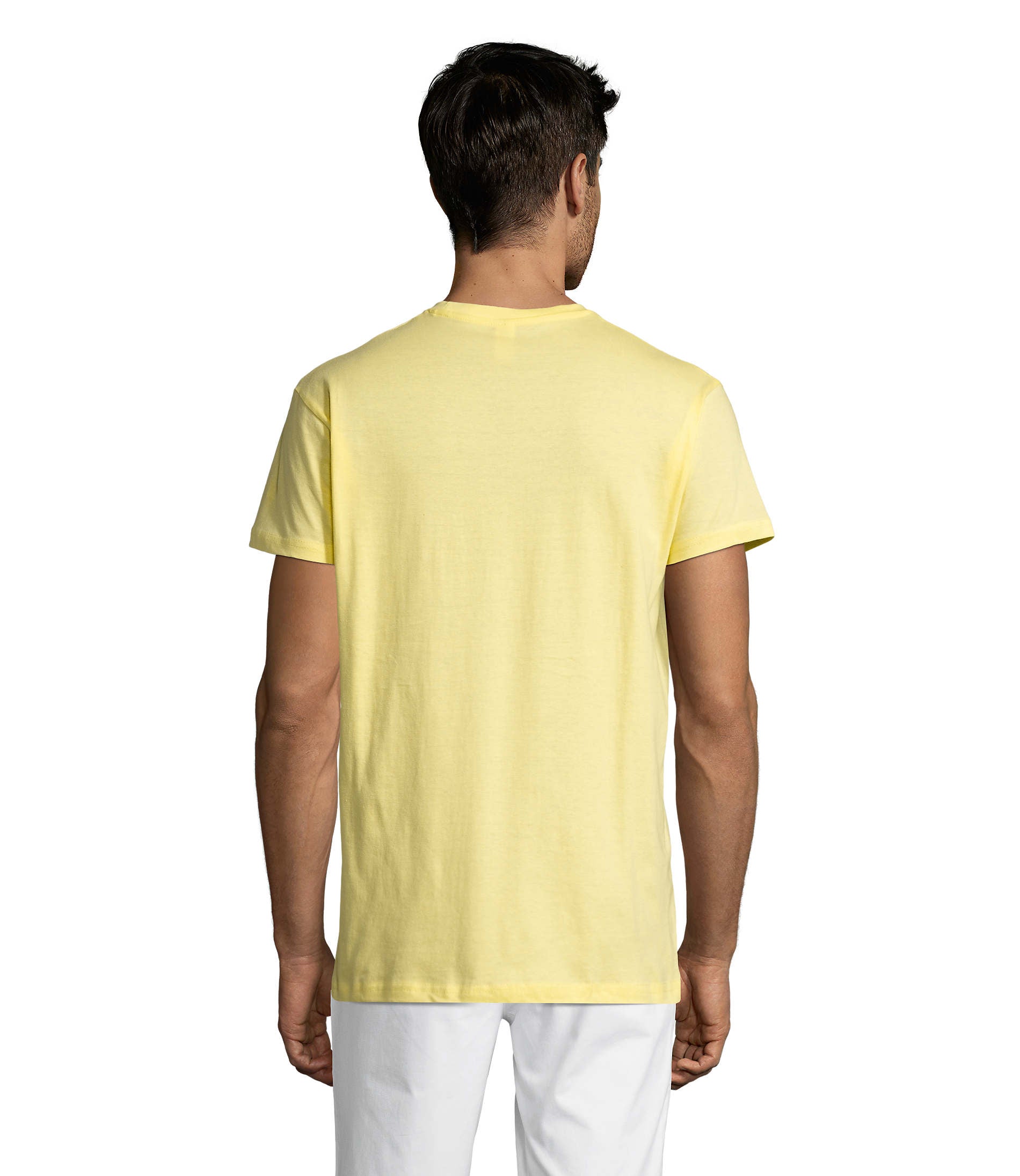 T-shirt unissexo de cor amarelo claro