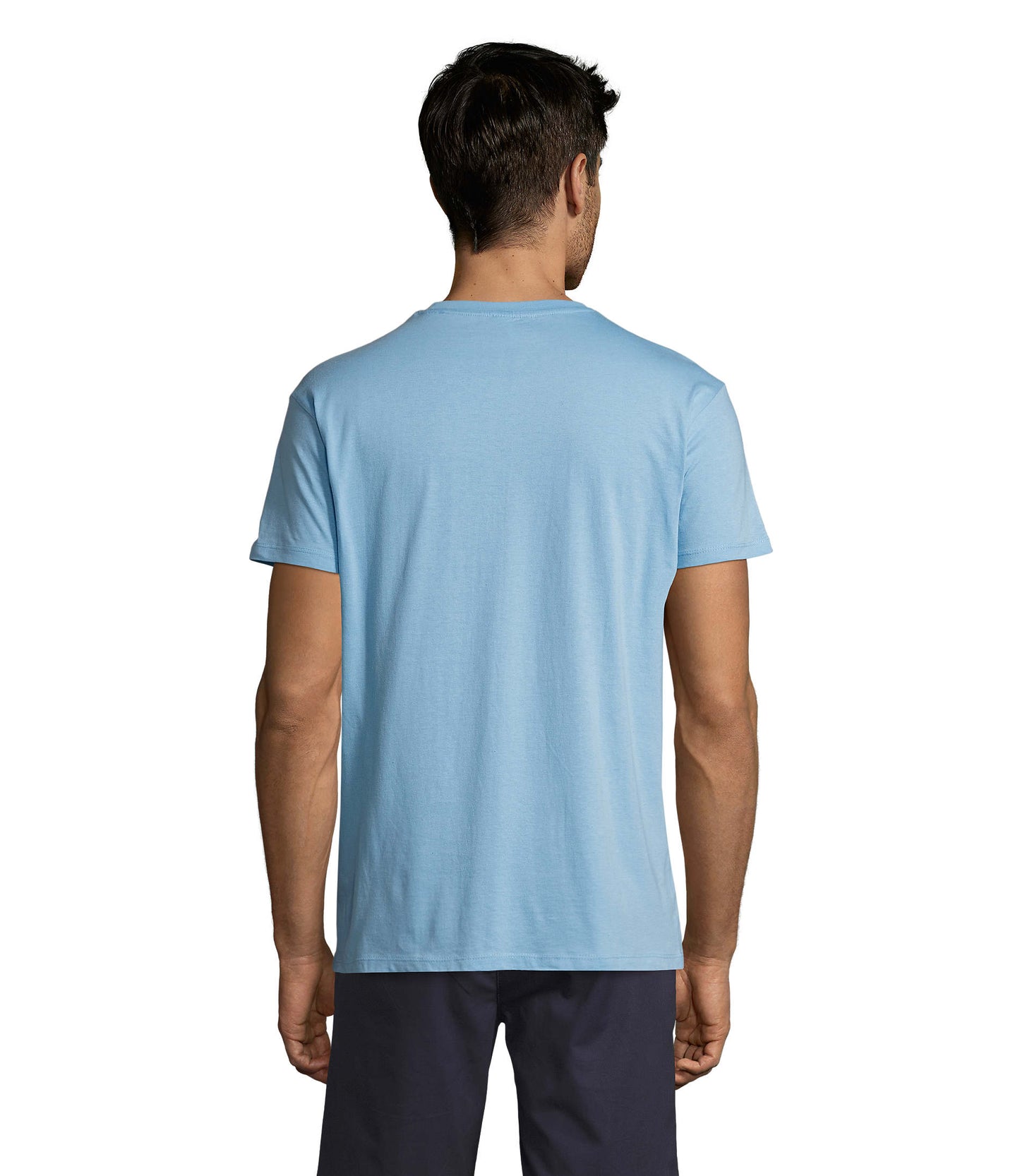 T-shirt unissexo de cor azul céu