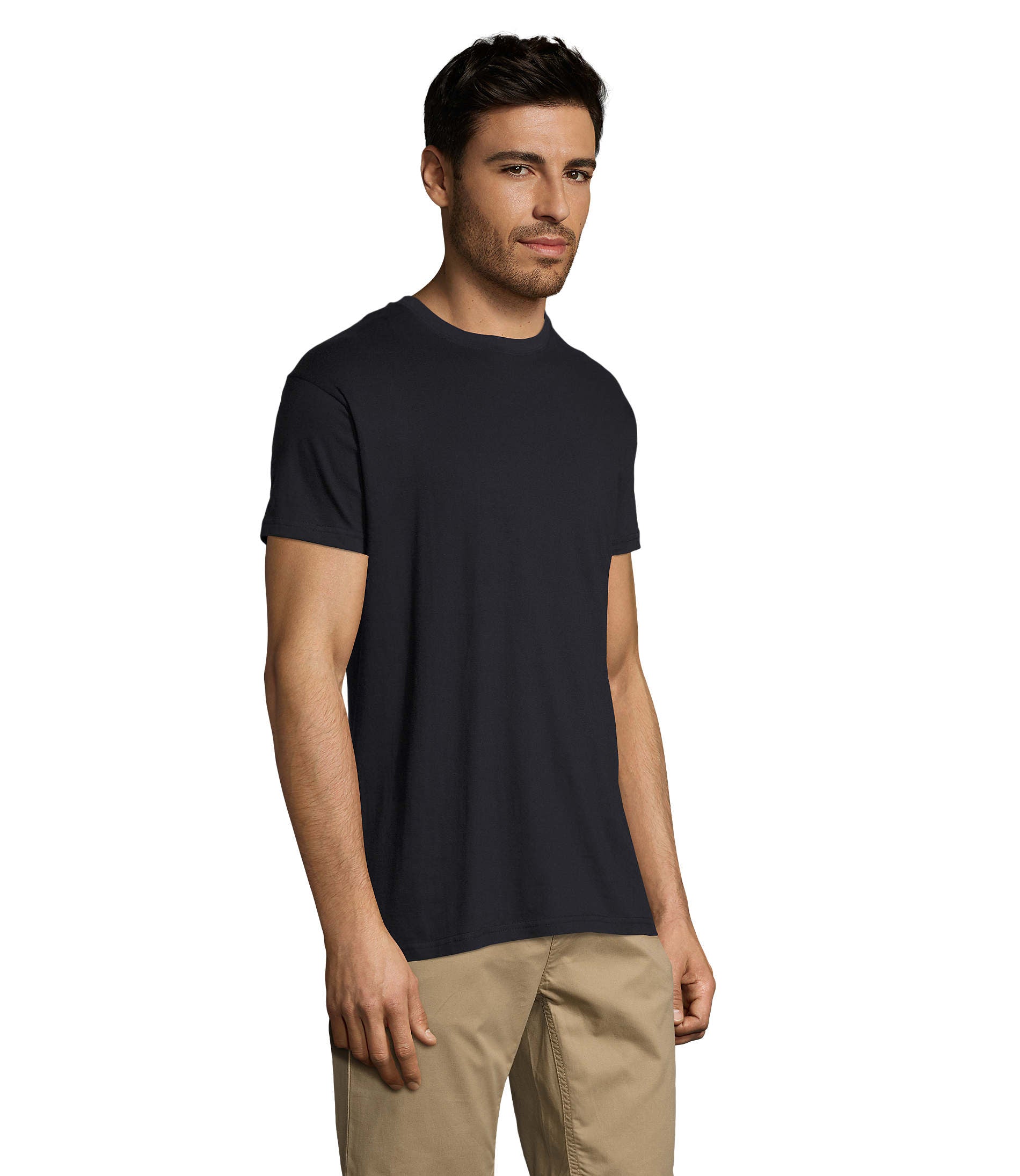 T-shirt unissexo de cor azul marinho