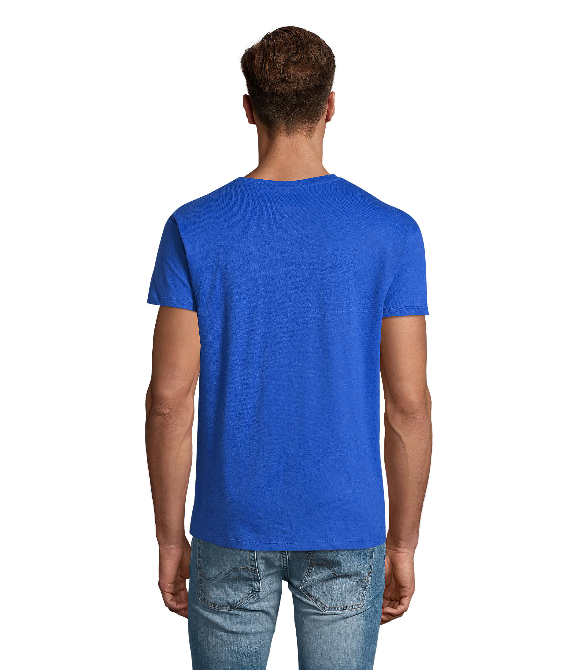T-shirt unissexo de cor azul real/royal