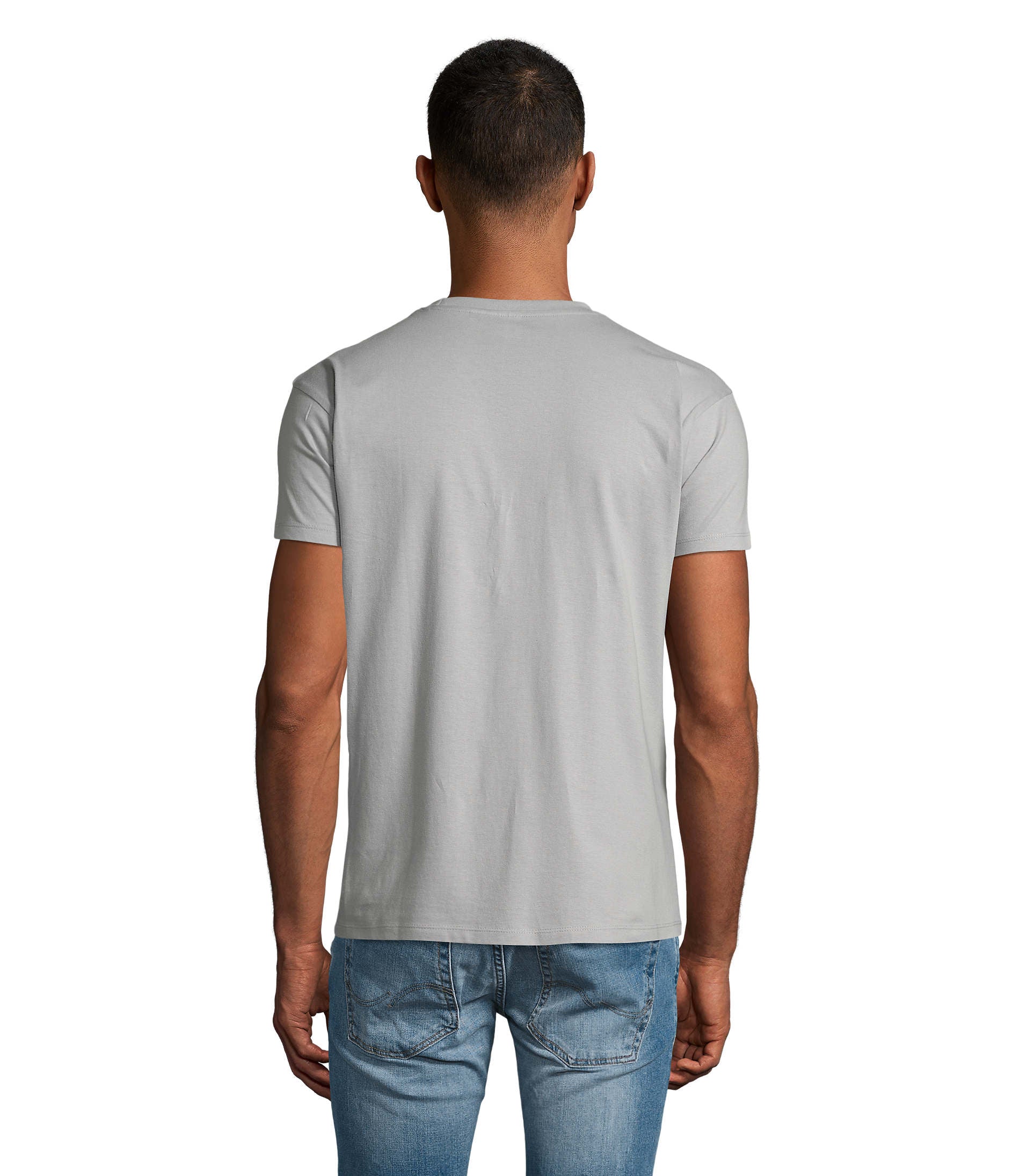 T-shirt unissexo de cor cinza puro
