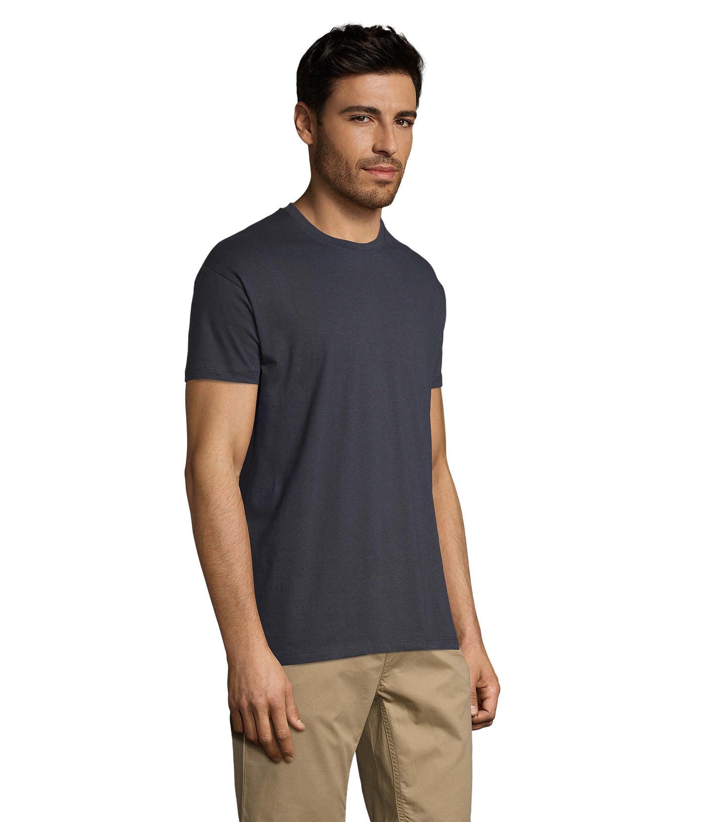 T-shirt unissexo de cor cinzento ratinho