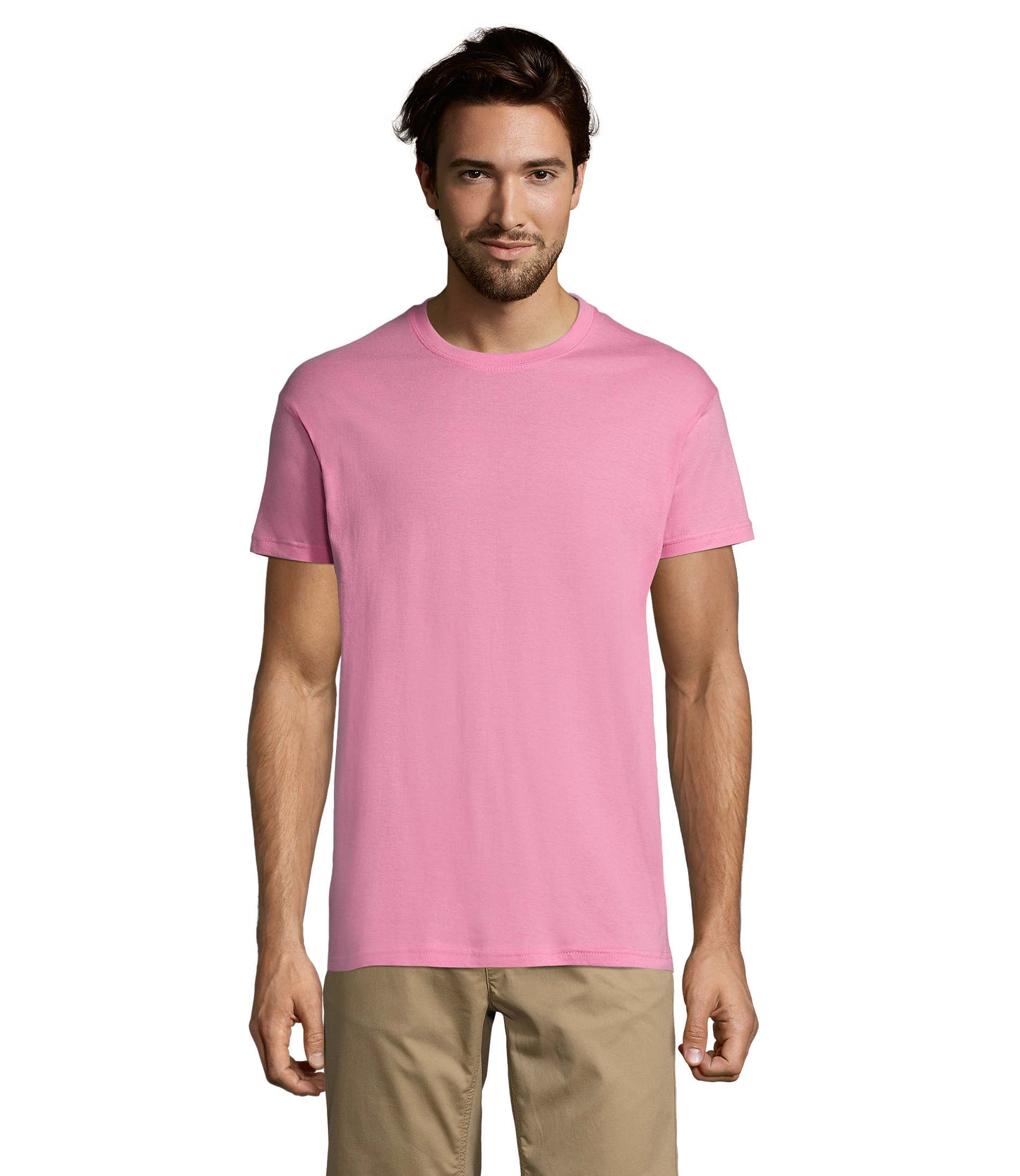 T-shirt unissexo de cor cor-de-rosa orquídea