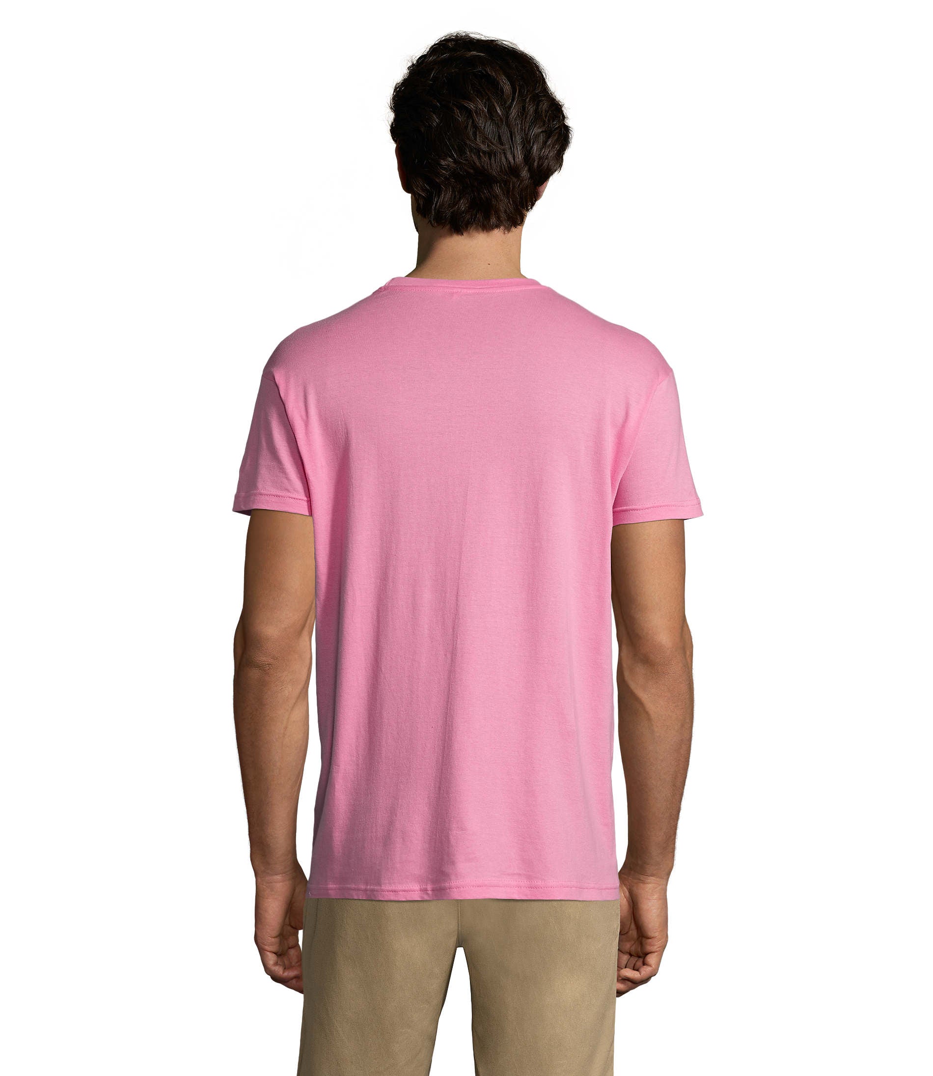 T-shirt unissexo de cor cor-de-rosa orquídea