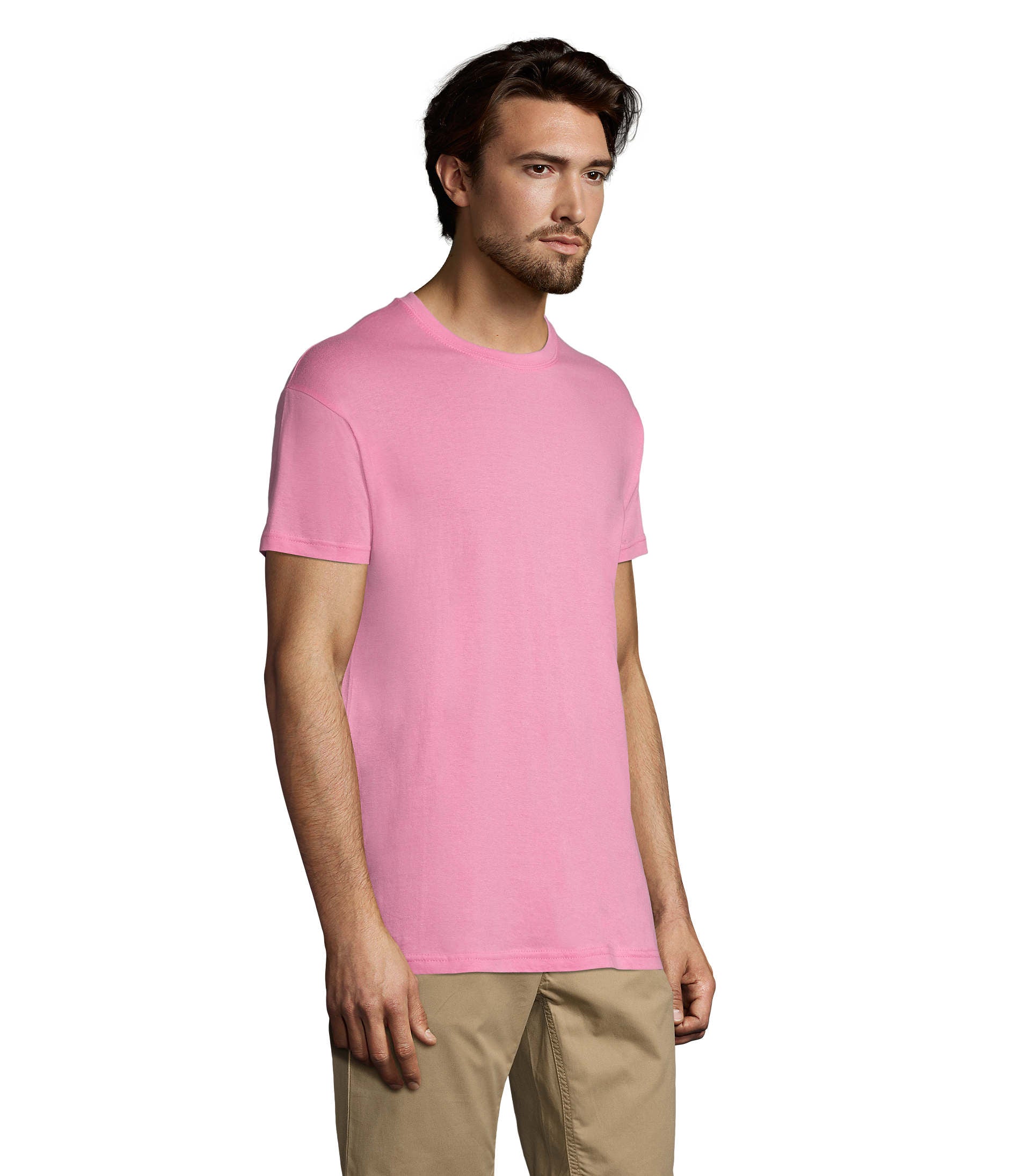 T-shirt unissexo de cor cor-de-rosa orquídea