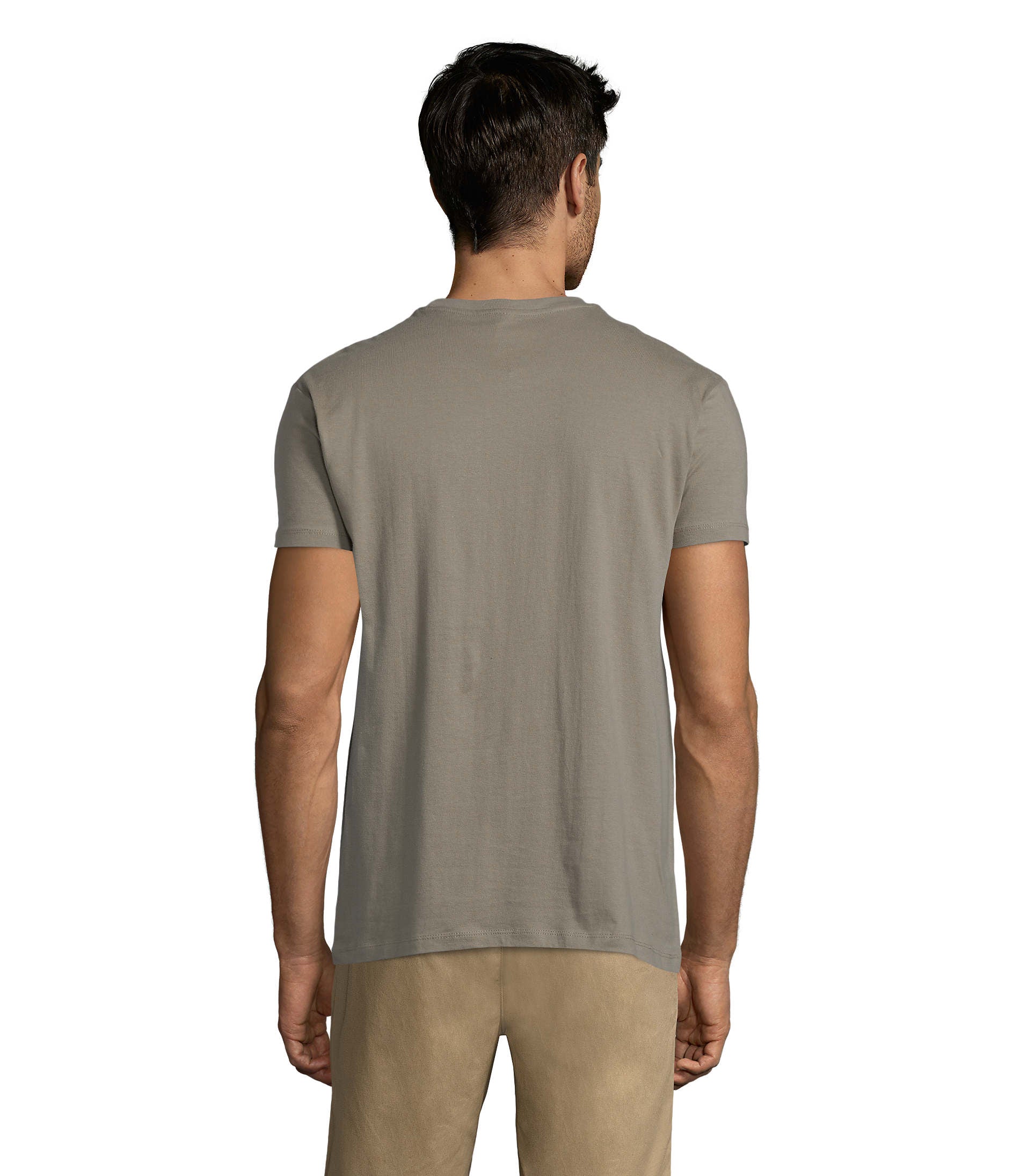 T-shirt unissexo de cor khaki