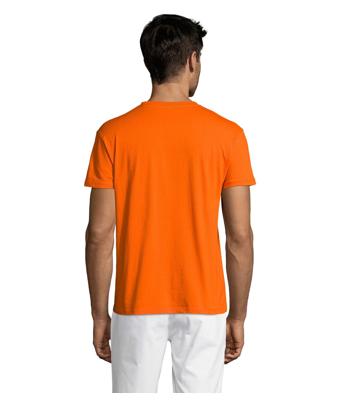 T-shirt unissexo de cor laranja