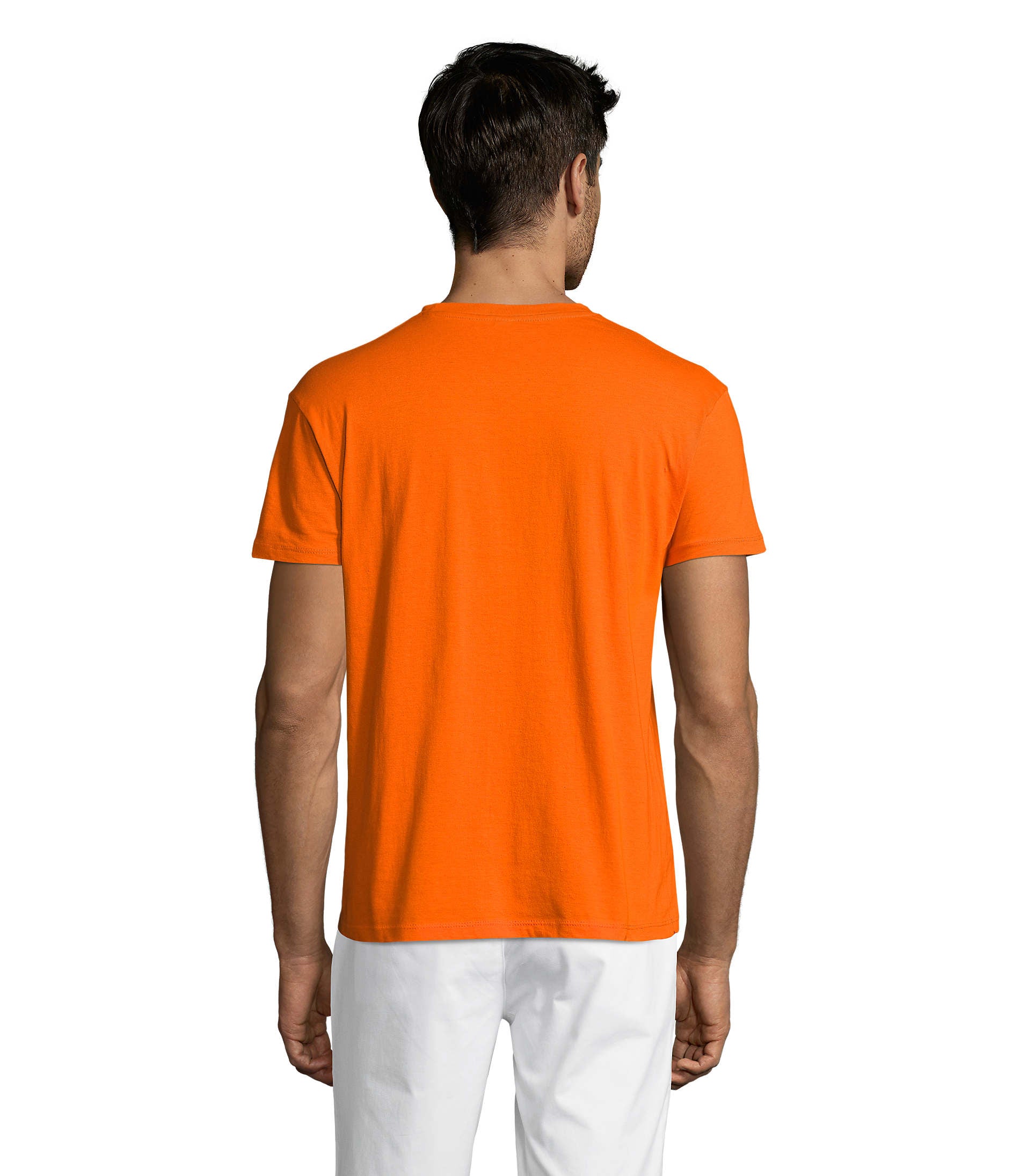 T-shirt unissexo de cor laranja