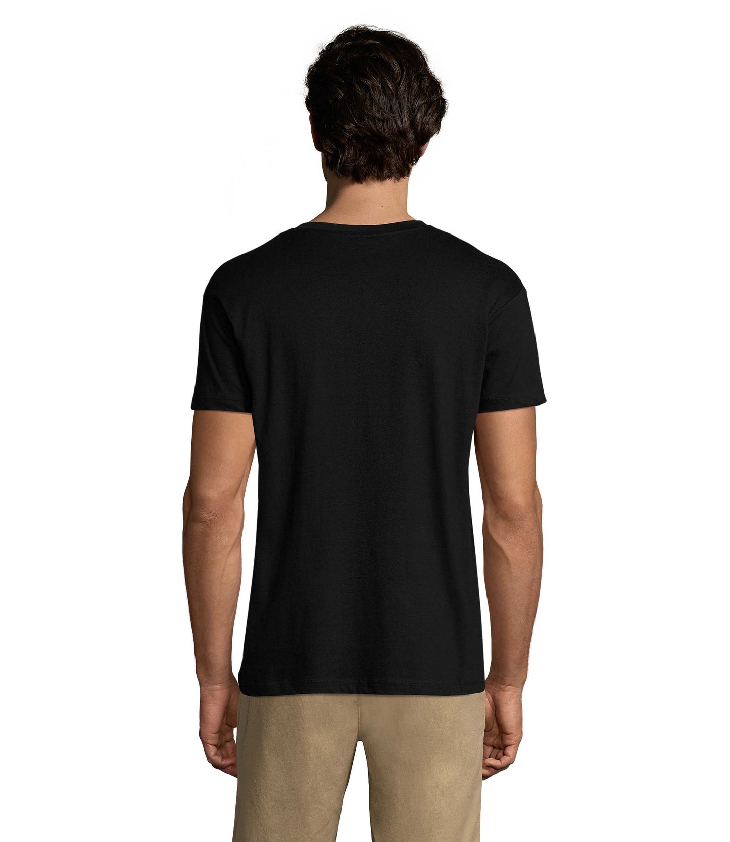T-shirt unissexo de cor preto profundo