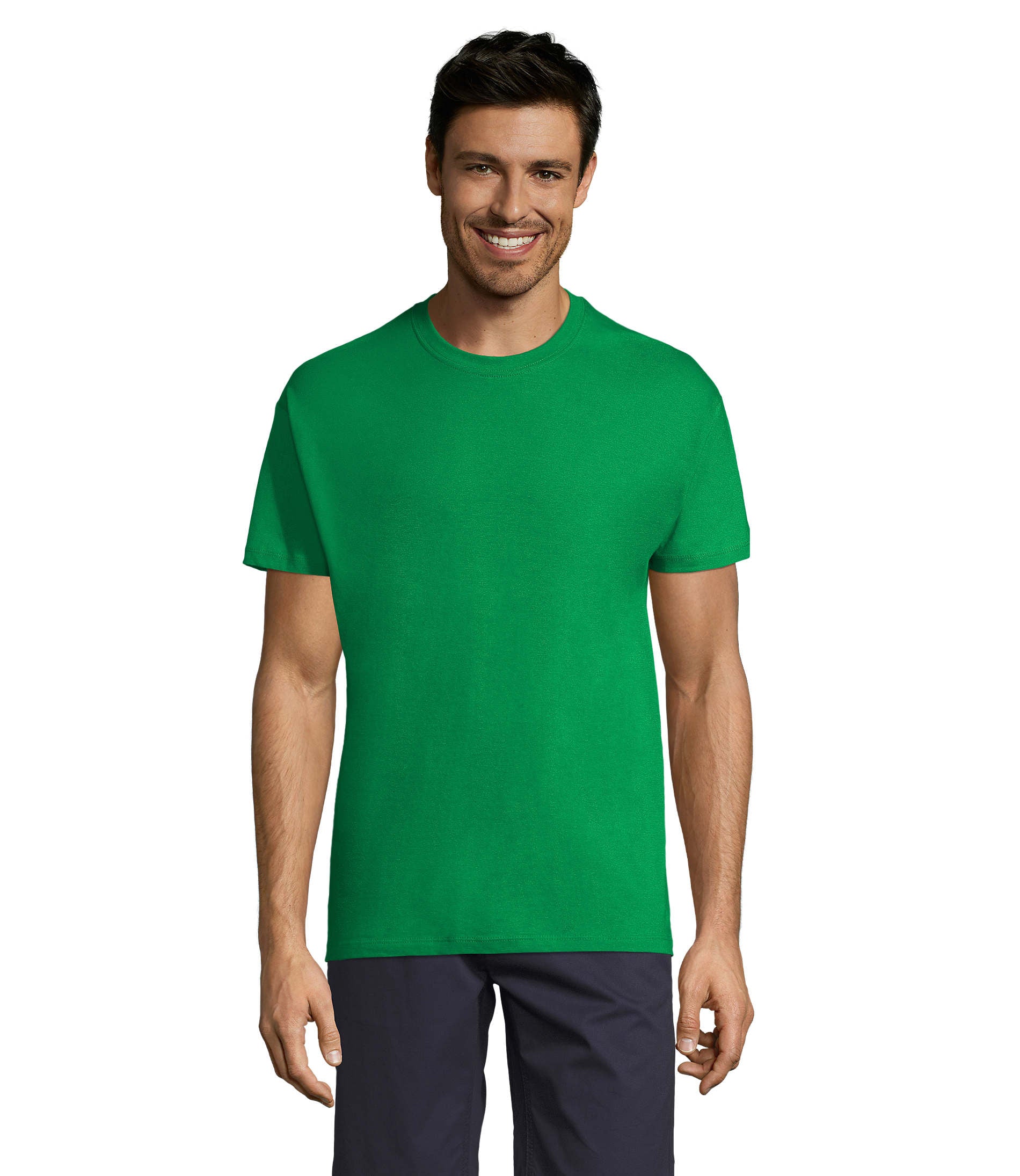 T-shirt unissexo de cor verde dos prados