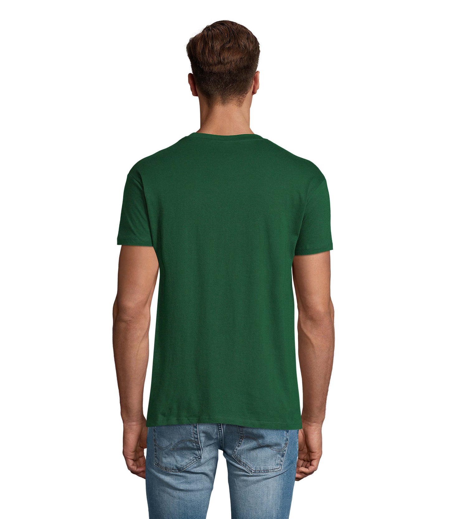 T-shirt unissexo de cor verde garrafa