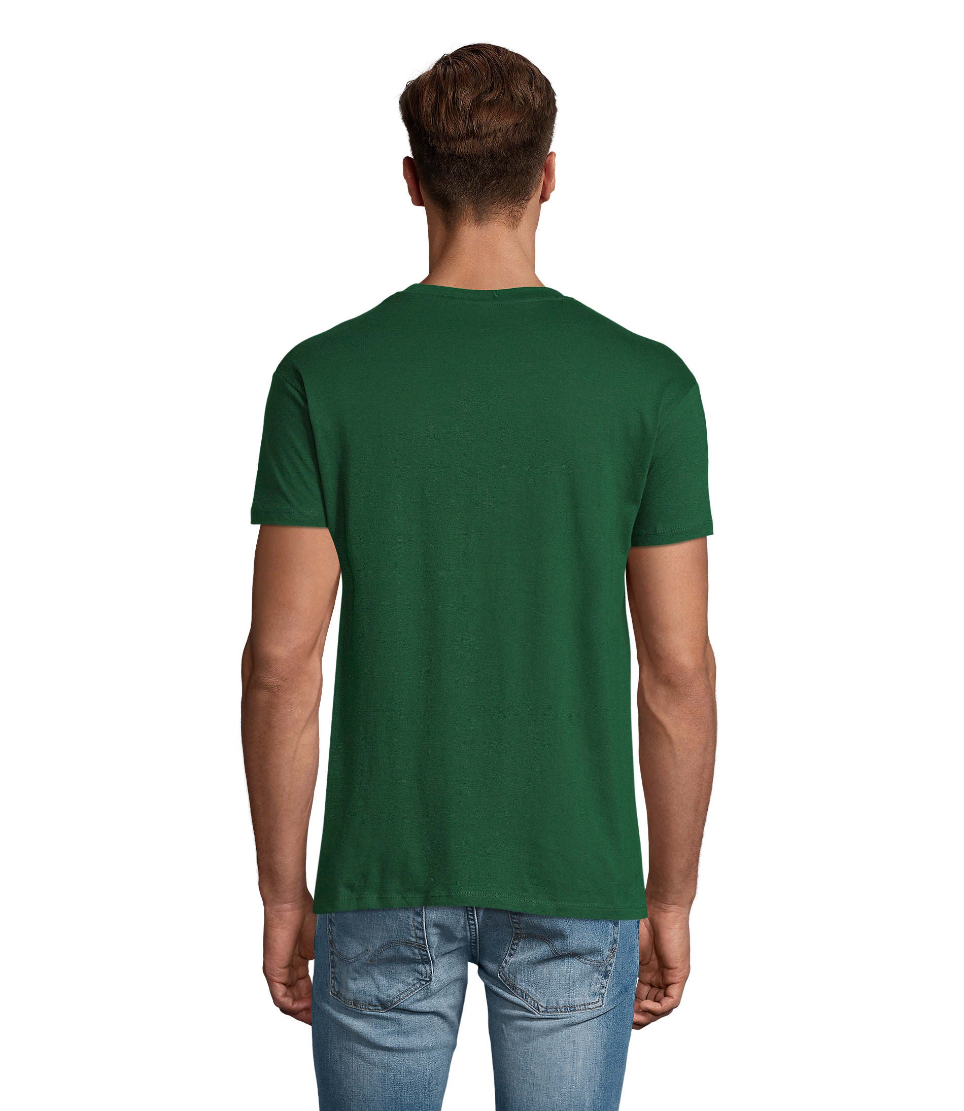 T-shirt unissexo de cor verde garrafa