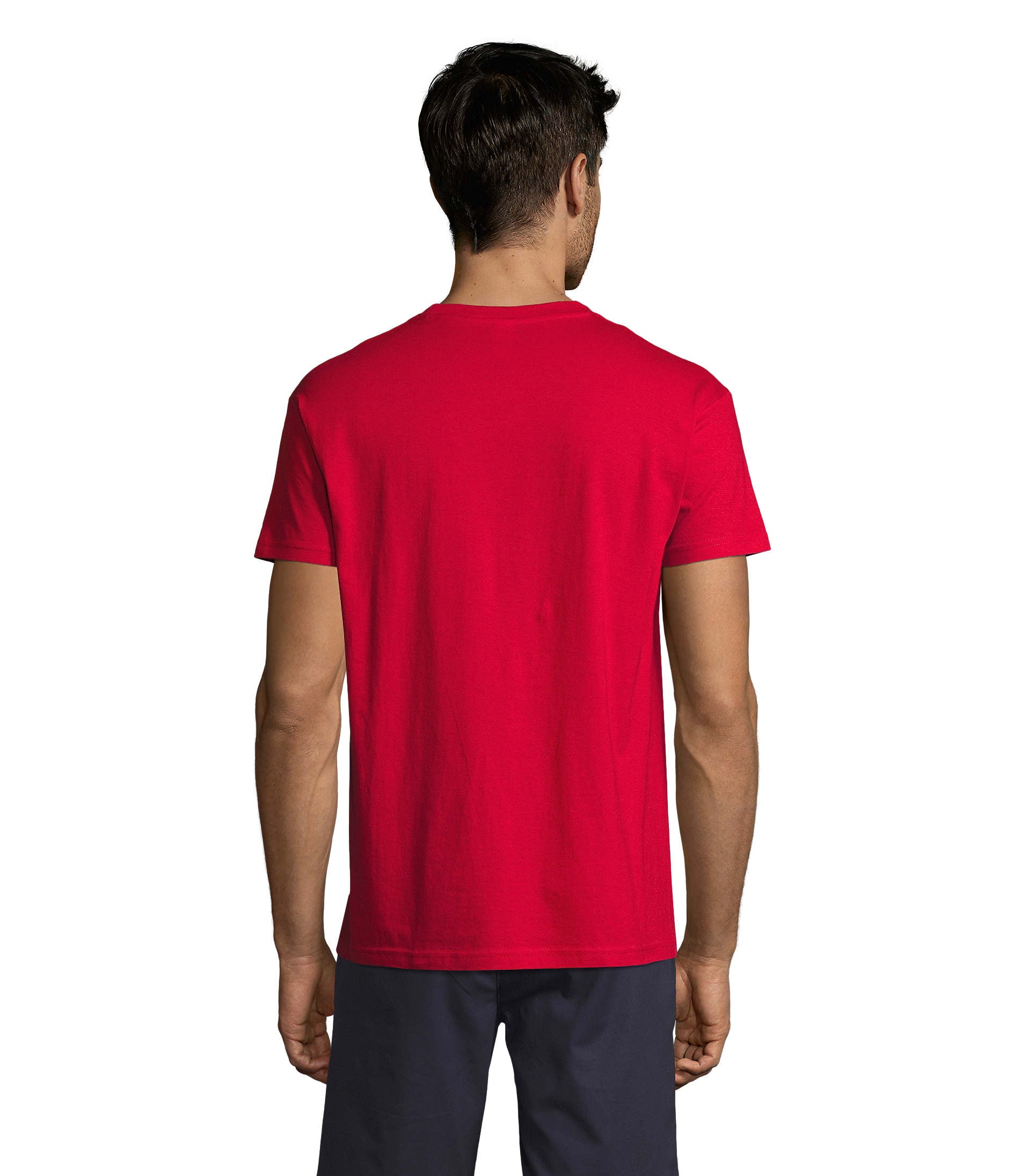 T-shirt unissexo de cor vermelho
