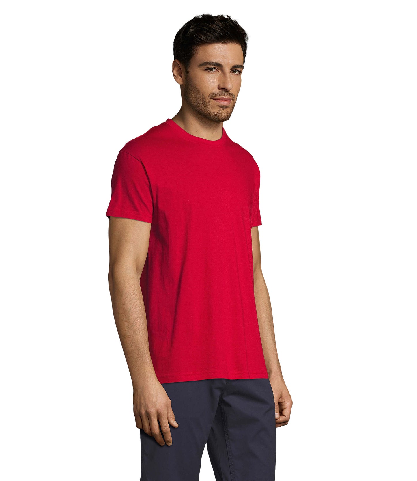 T-shirt unissexo de cor vermelho