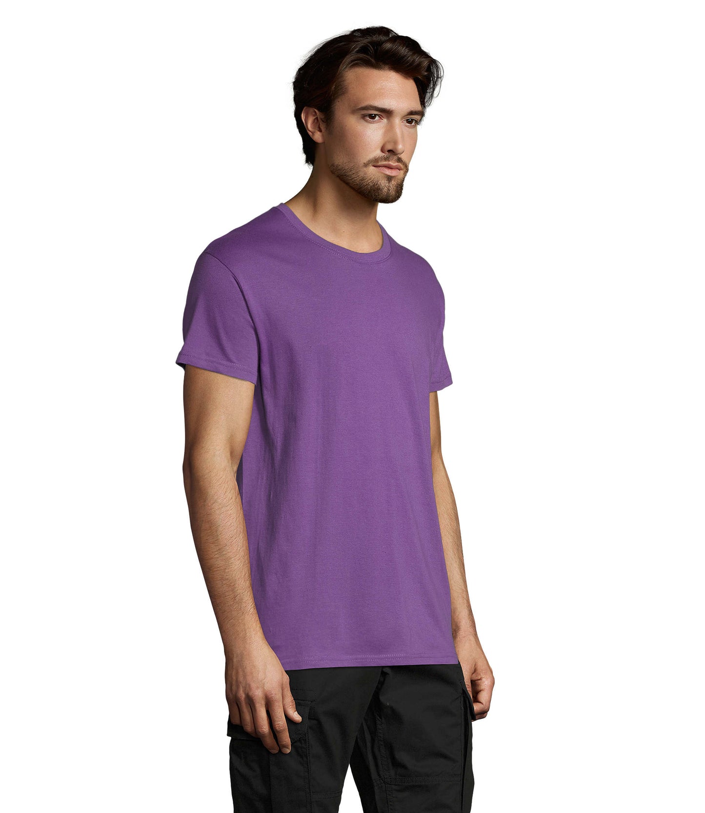 T-shirt unissexo de cor violeta claro
