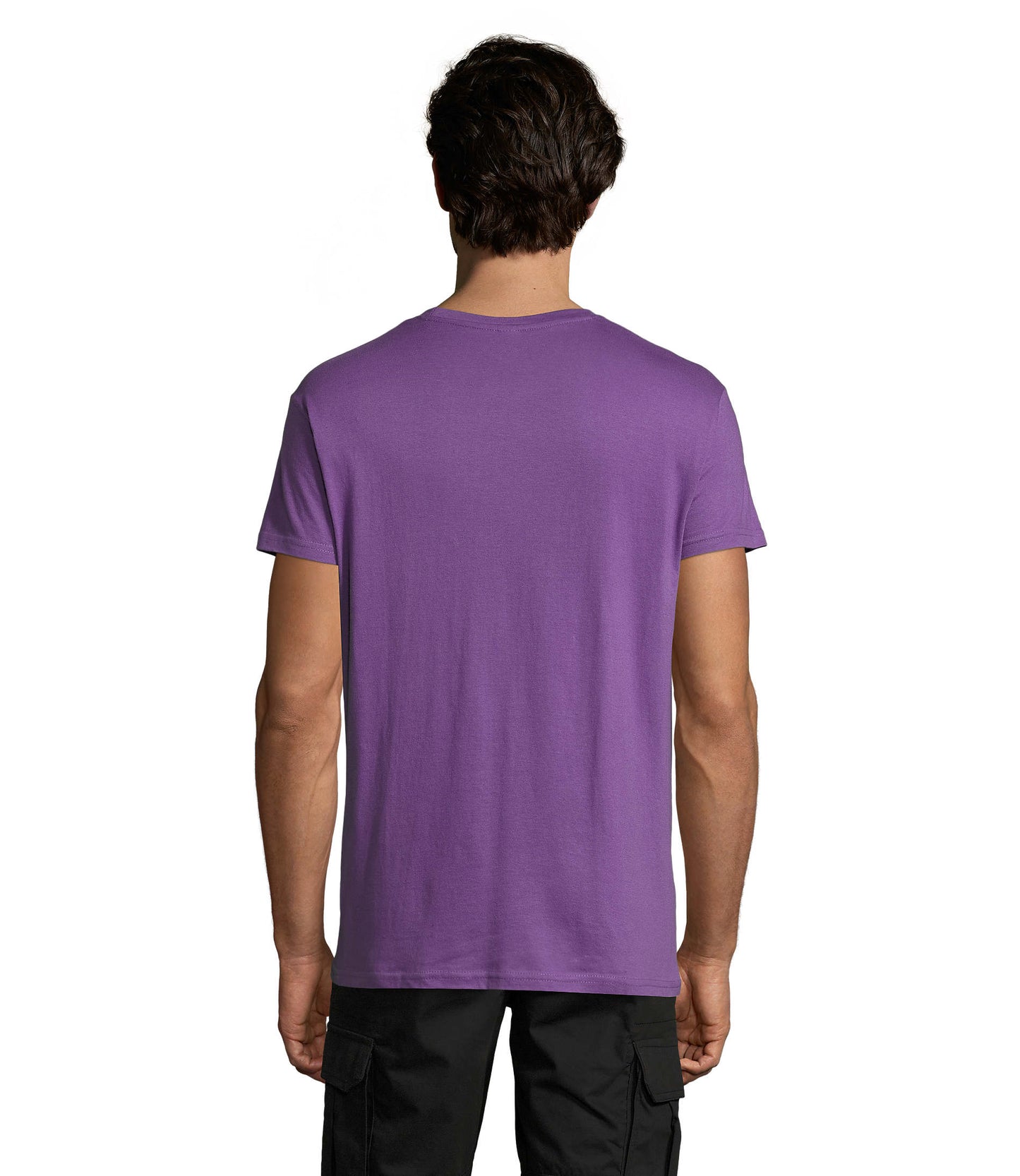 T-shirt unissexo de cor violeta claro