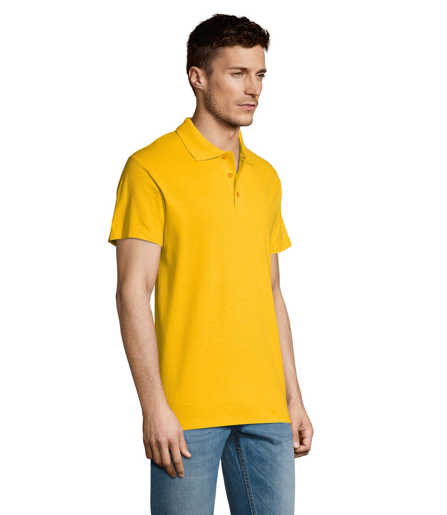 Polo homem de cor amarelo