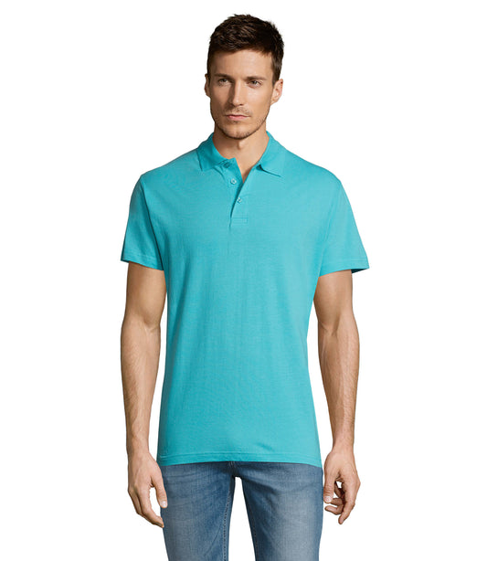 Polo homem de cor azul atol