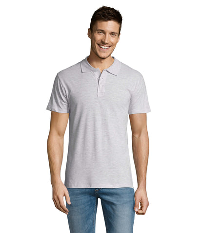 Polo homem de cor branco matizado