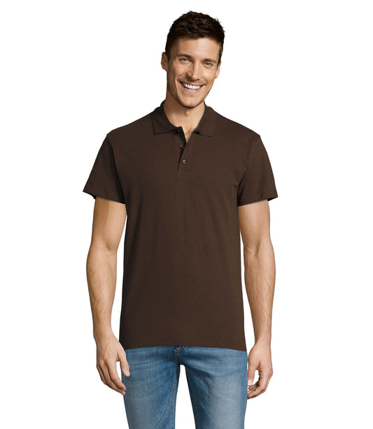 Polo homem de cor chocolate