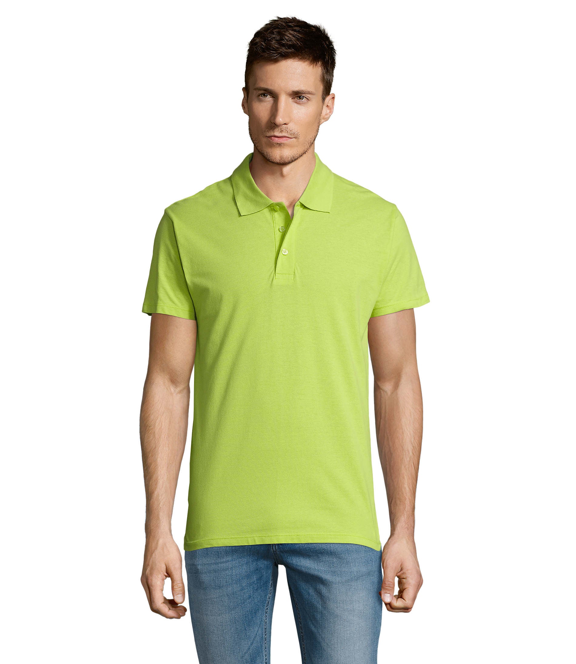 Polo homem de cor verde maçã