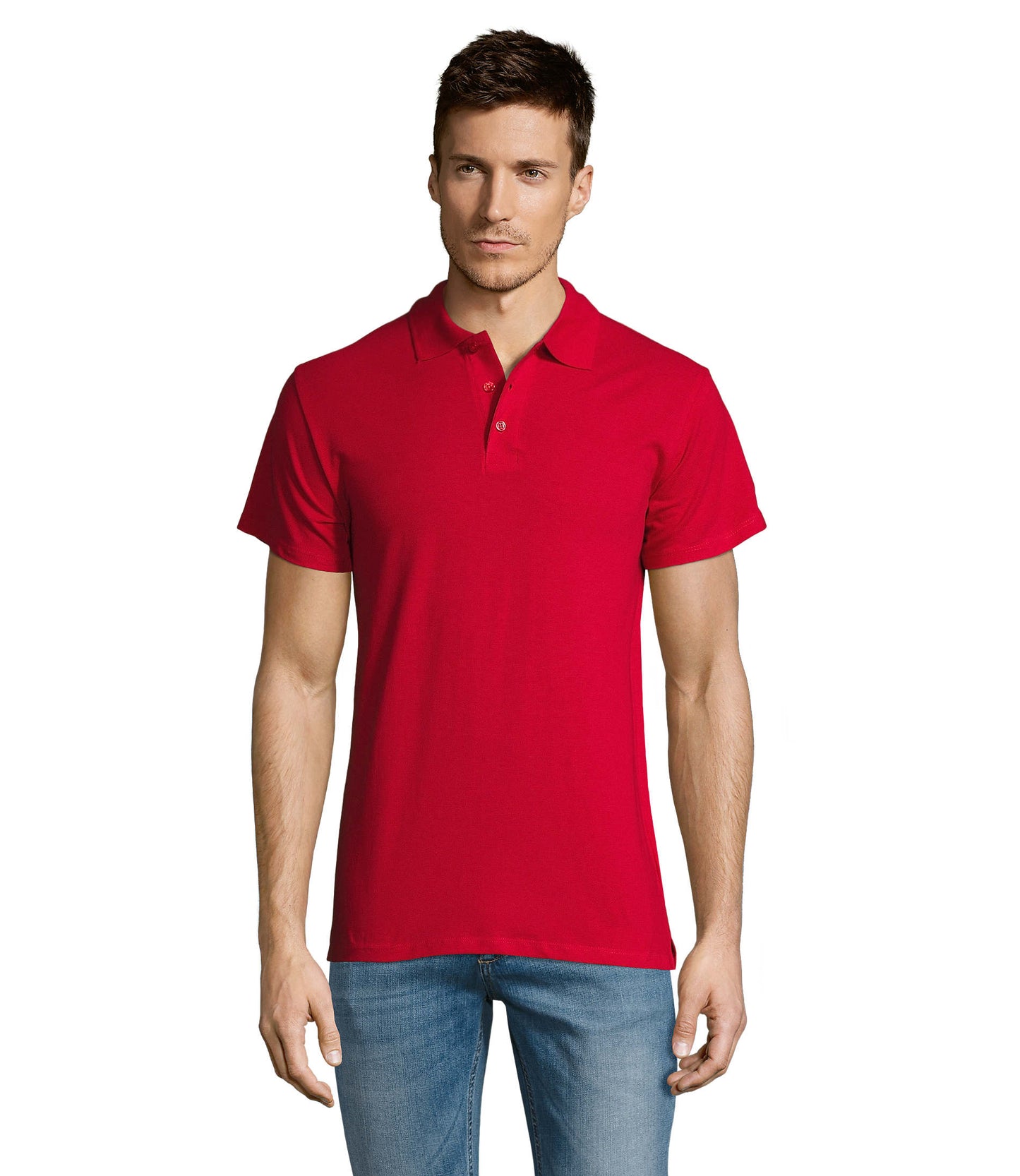 Polo homem de cor vermelho