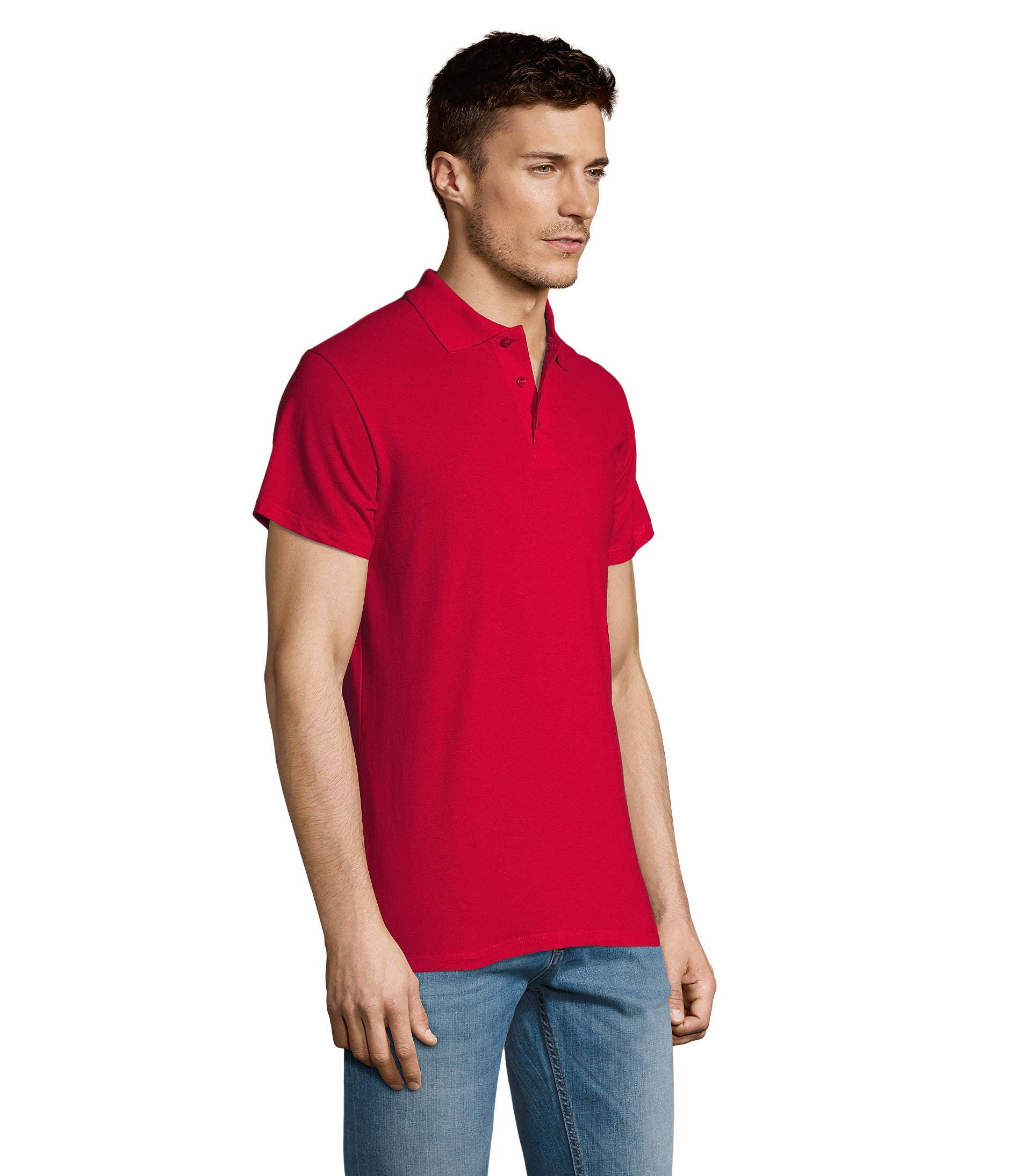 Polo homem de cor vermelho