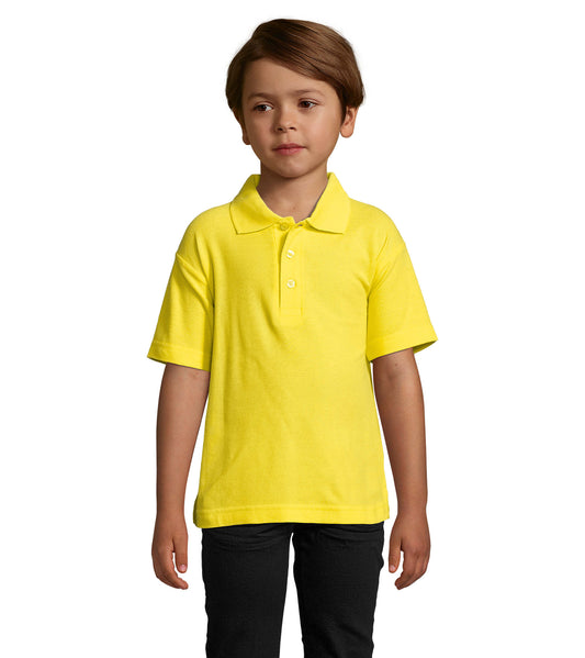 Polo criança de cor amarelo