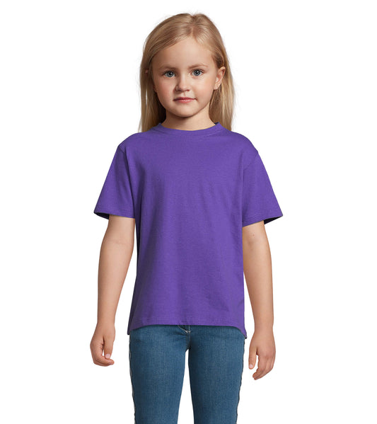 T-shirt criança de cor roxo escuro