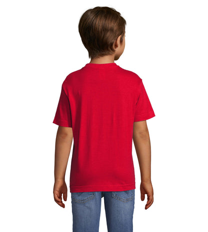 T-shirt criança de cor vermelho