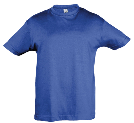 T-shirt criança de cor azul real/royal