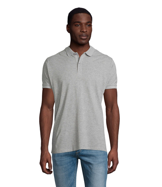 Polo homem de cor cinzento matizado