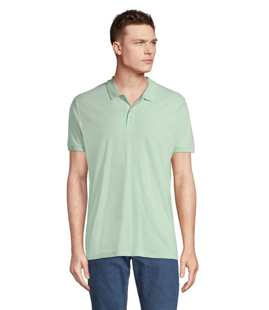 Polo homem de cor frozen green