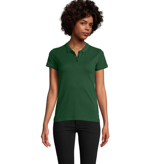 Polo senhora de cor verde garrafa