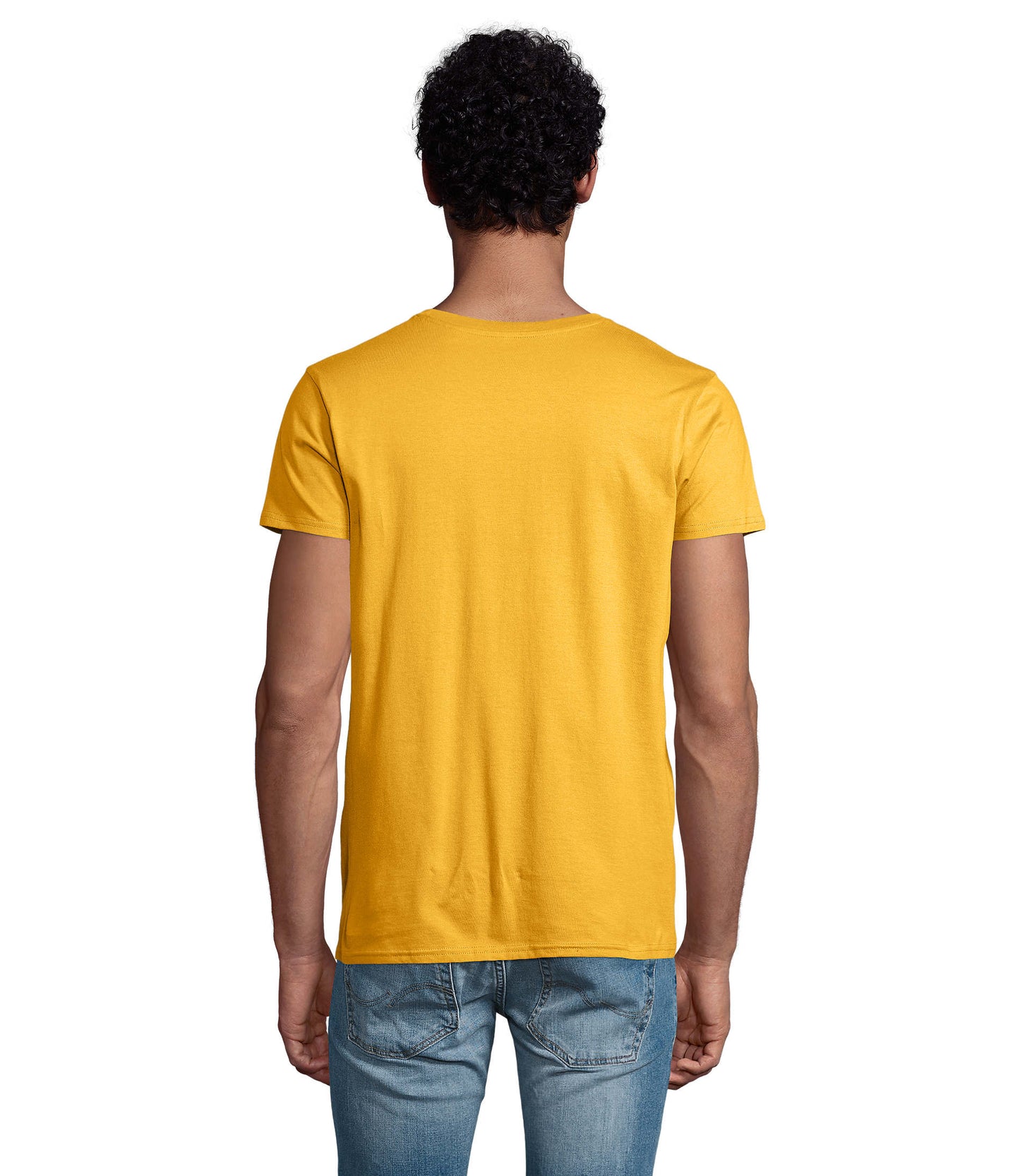 T-shirt homem jersey de cor amarelo