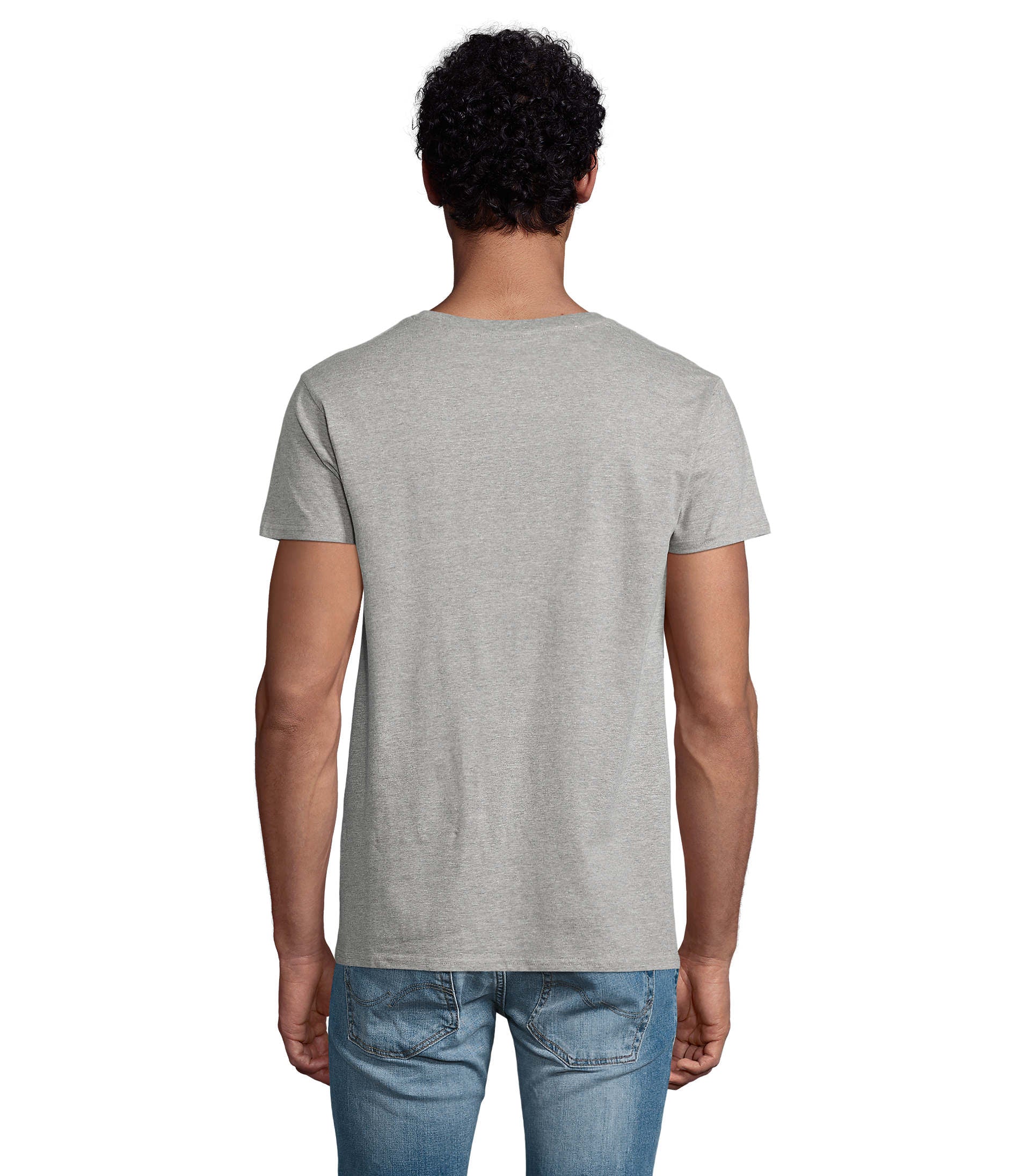 T-shirt homem jersey de cor cinzento matizado