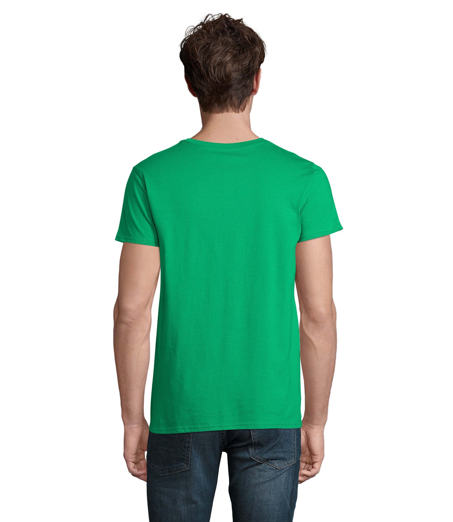 T-shirt homem jersey de cor verde dos prados