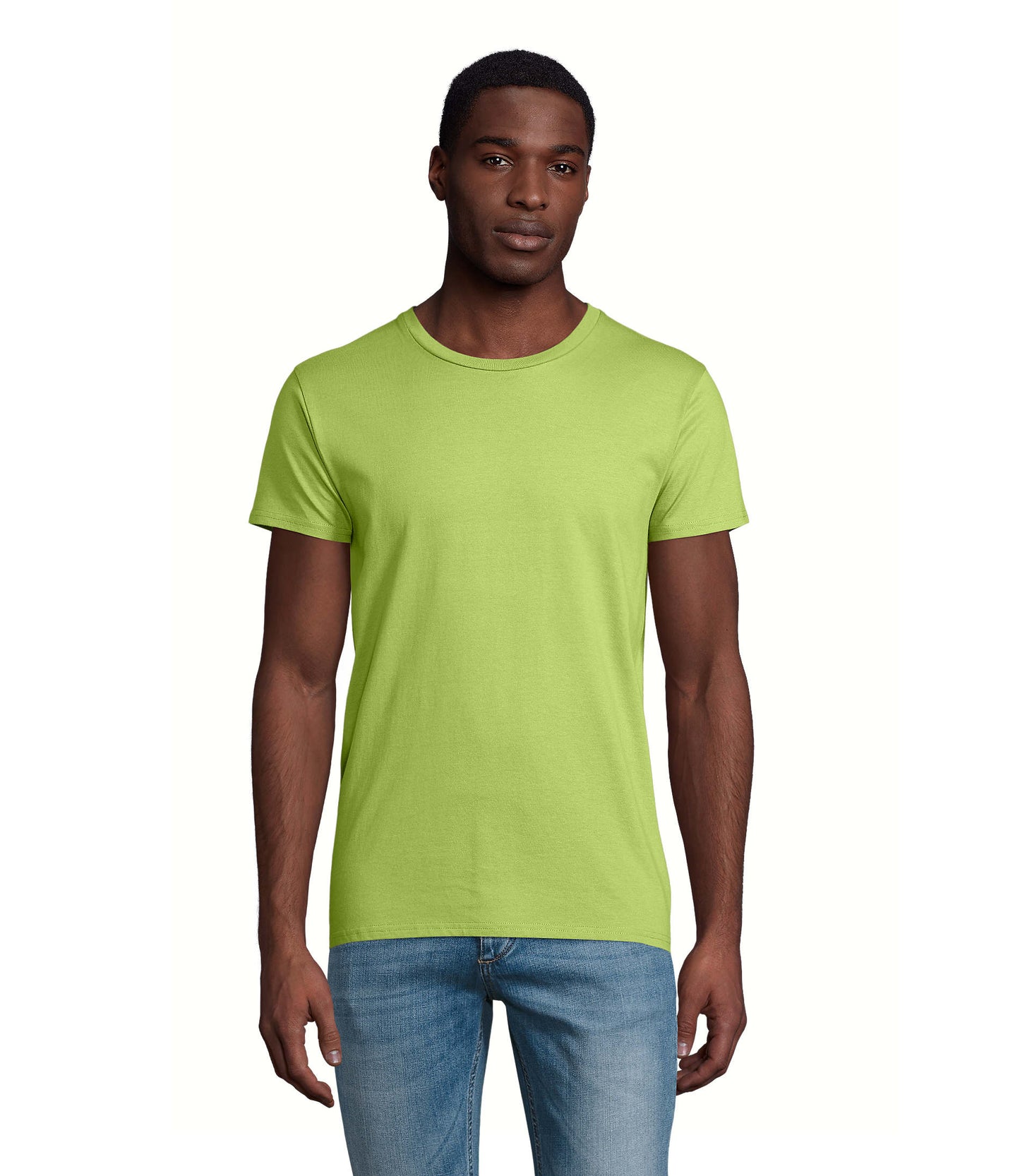 T-shirt homem jersey de cor verde maçã